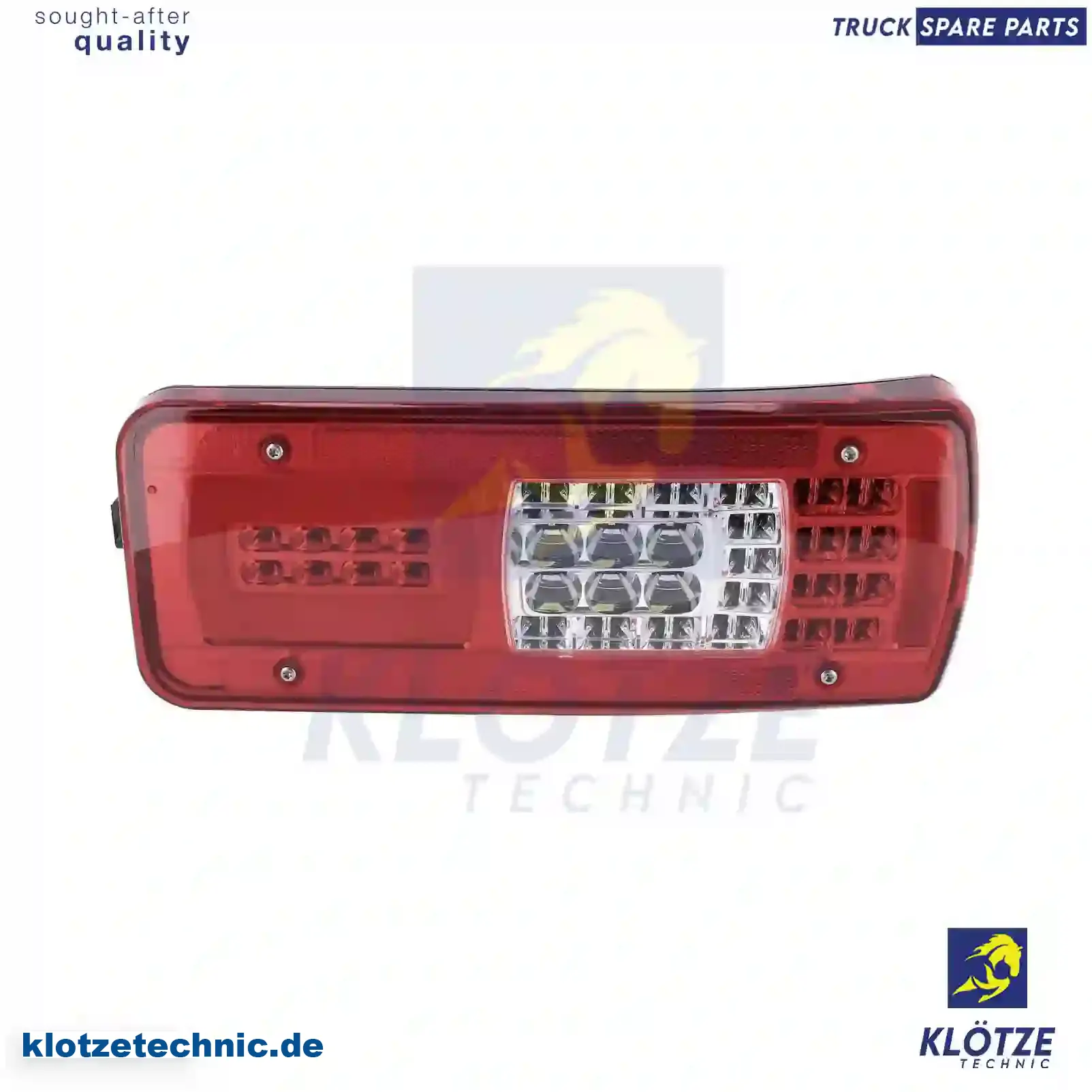 Tail lamp, right, with reverse alarm, 5802000767 || Klötze Technic