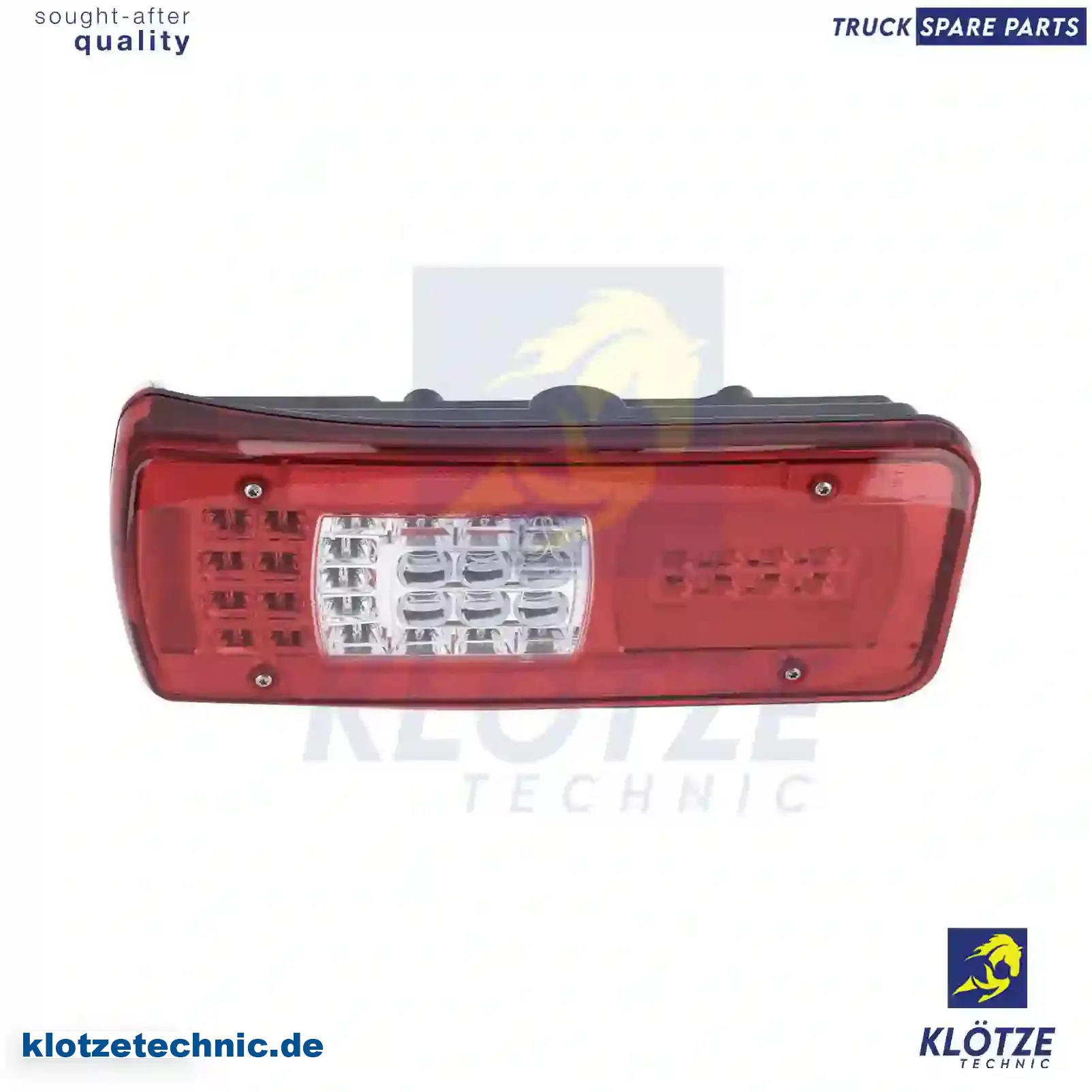 Tail lamp, left, with license plate lamp, 5802055273 || Klötze Technic