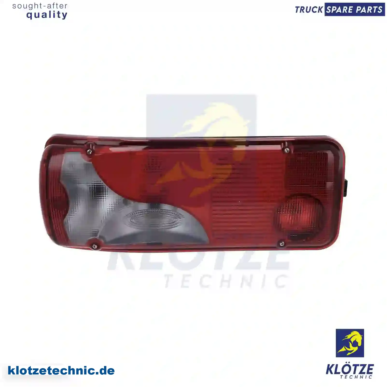 Tail lamp, left, with license plate lamp, 5801637199 || Klötze Technic