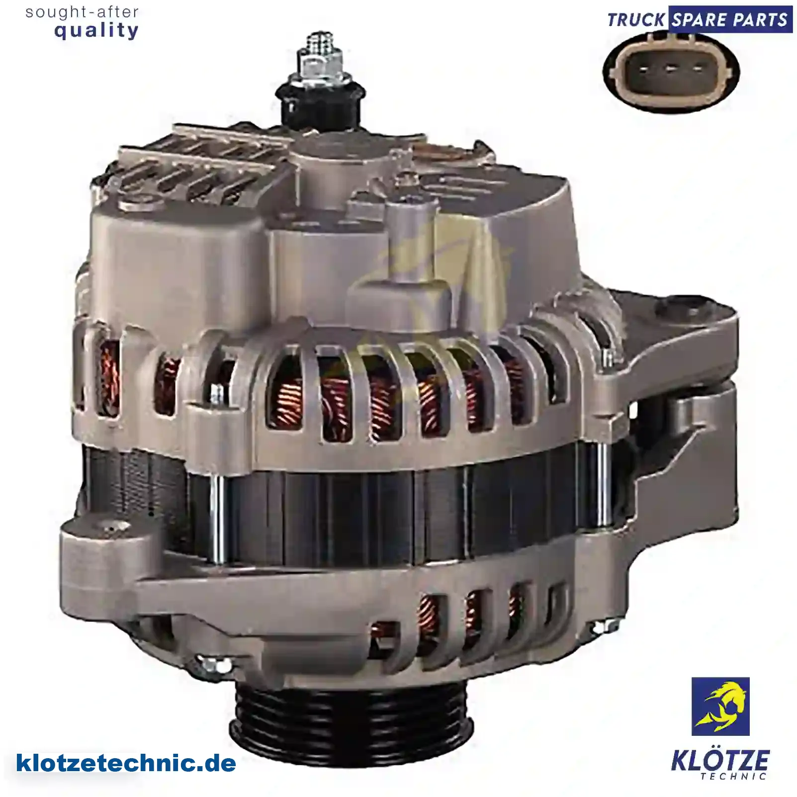 Alternator, 1516506, 1516506A, 1516506R, 5801315646, 02995368, 500331734, 500331736, 504065776, 504286394, 5003159433, 5003317366, 5003373944, 5040280955, 5040657766, 5041094133, 5041143966, 5041143977, 5802122270, 5802122271, 99477271 || Klötze Technic