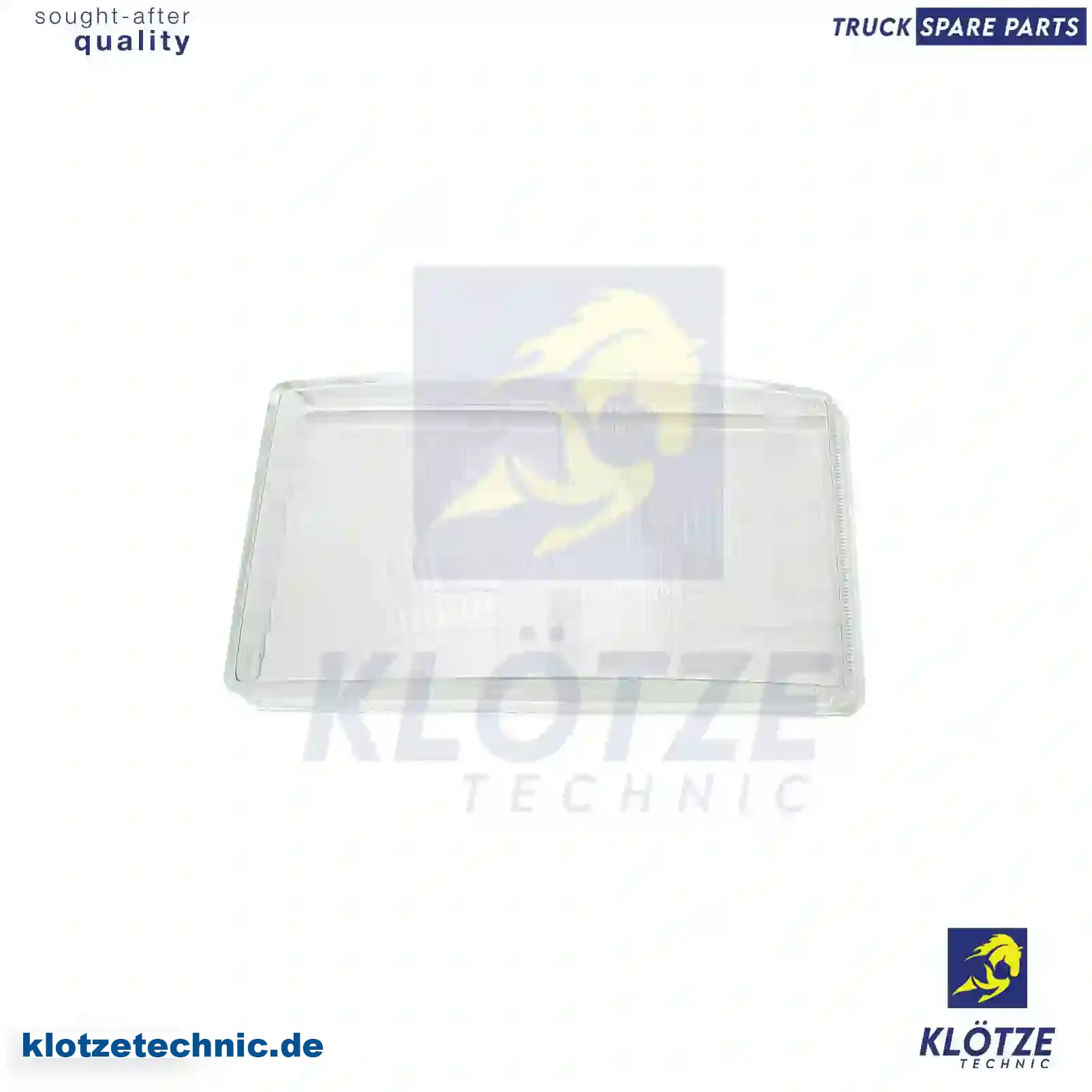 Headlamp glass, left, 1349781, 1446581, ZG20524-0008 || Klötze Technic