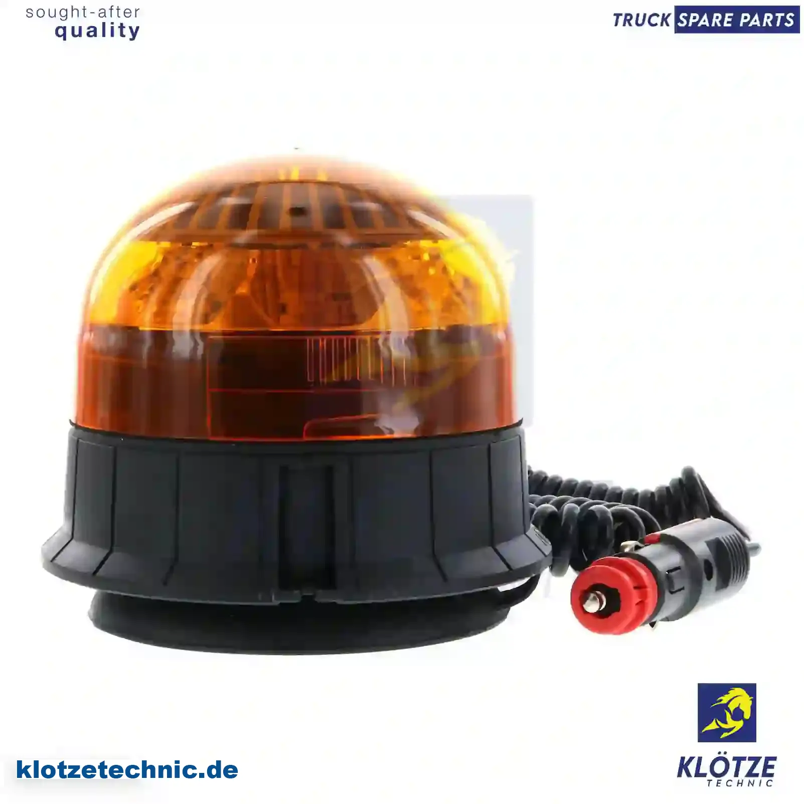 Rotating emergency lamp, orange, magnetic, , , , || Klötze Technic