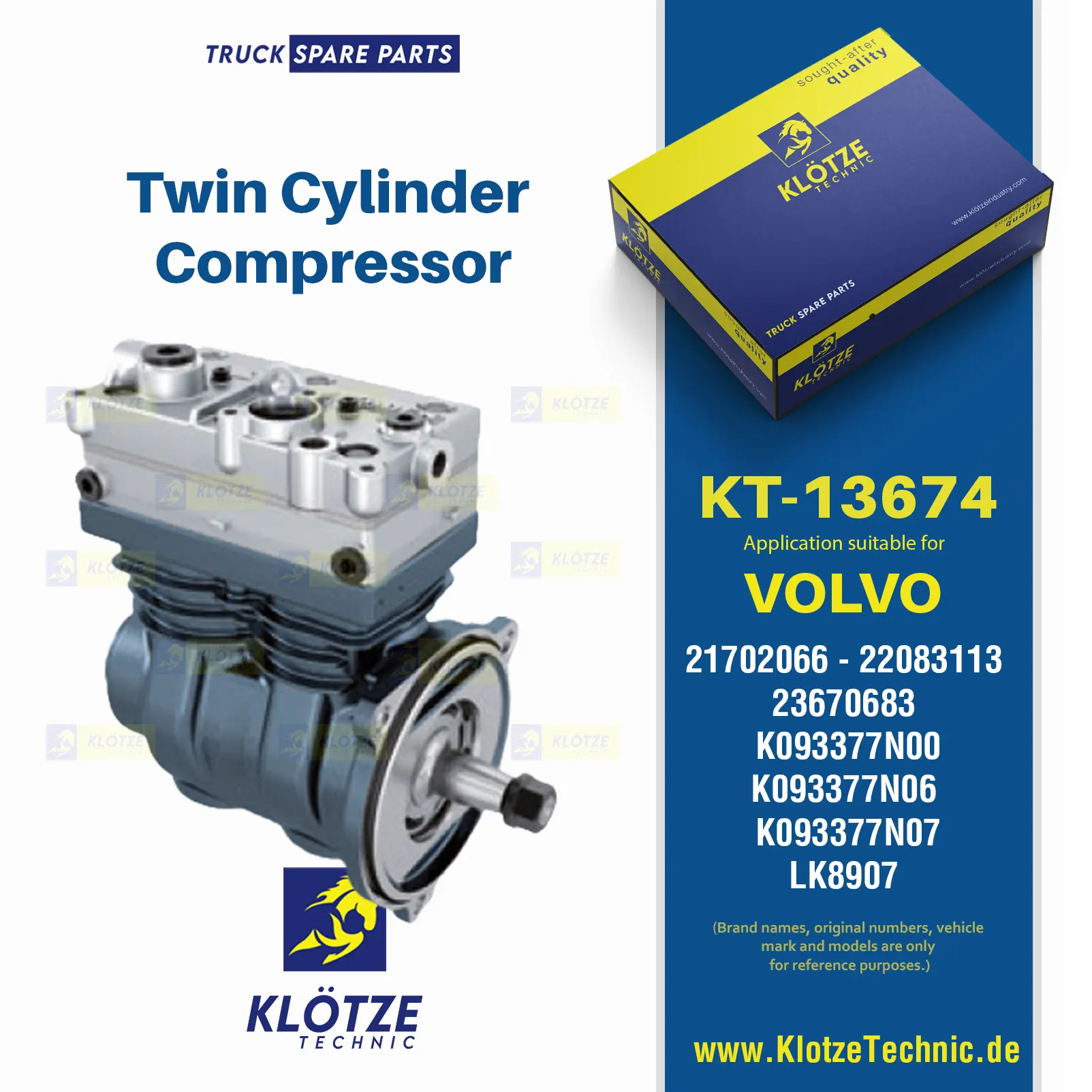 Compressor, 7422083126, 21702066, 22083113, 85013724 || Klötze Technic