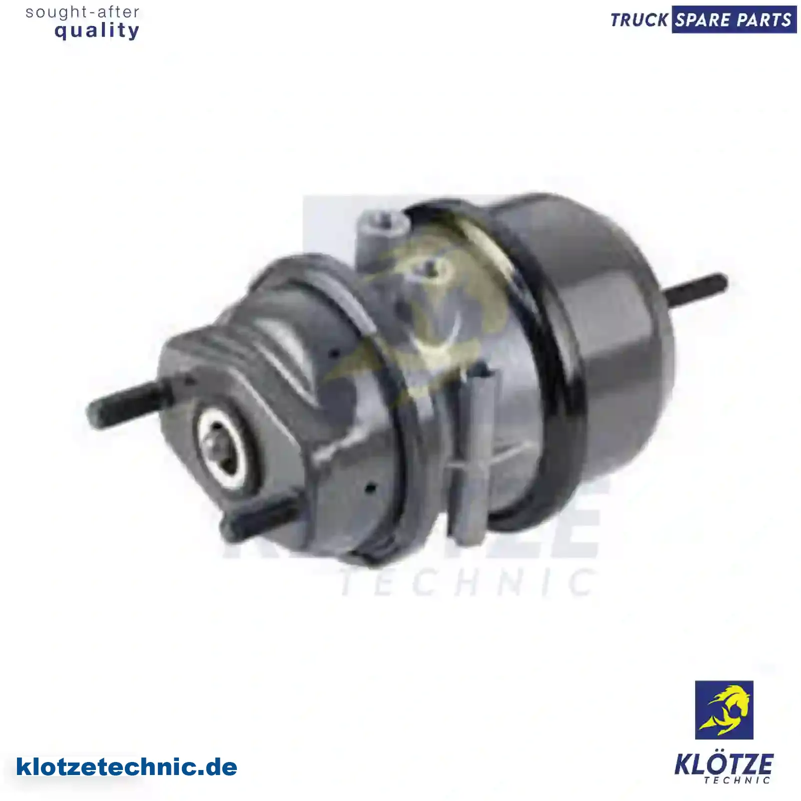 Spring brake cylinder, left, 0203278600, 1505447, A3A827201, M076154, JAE0210408818, 334655, 336679, 5812867, 0174208818 || Klötze Technic