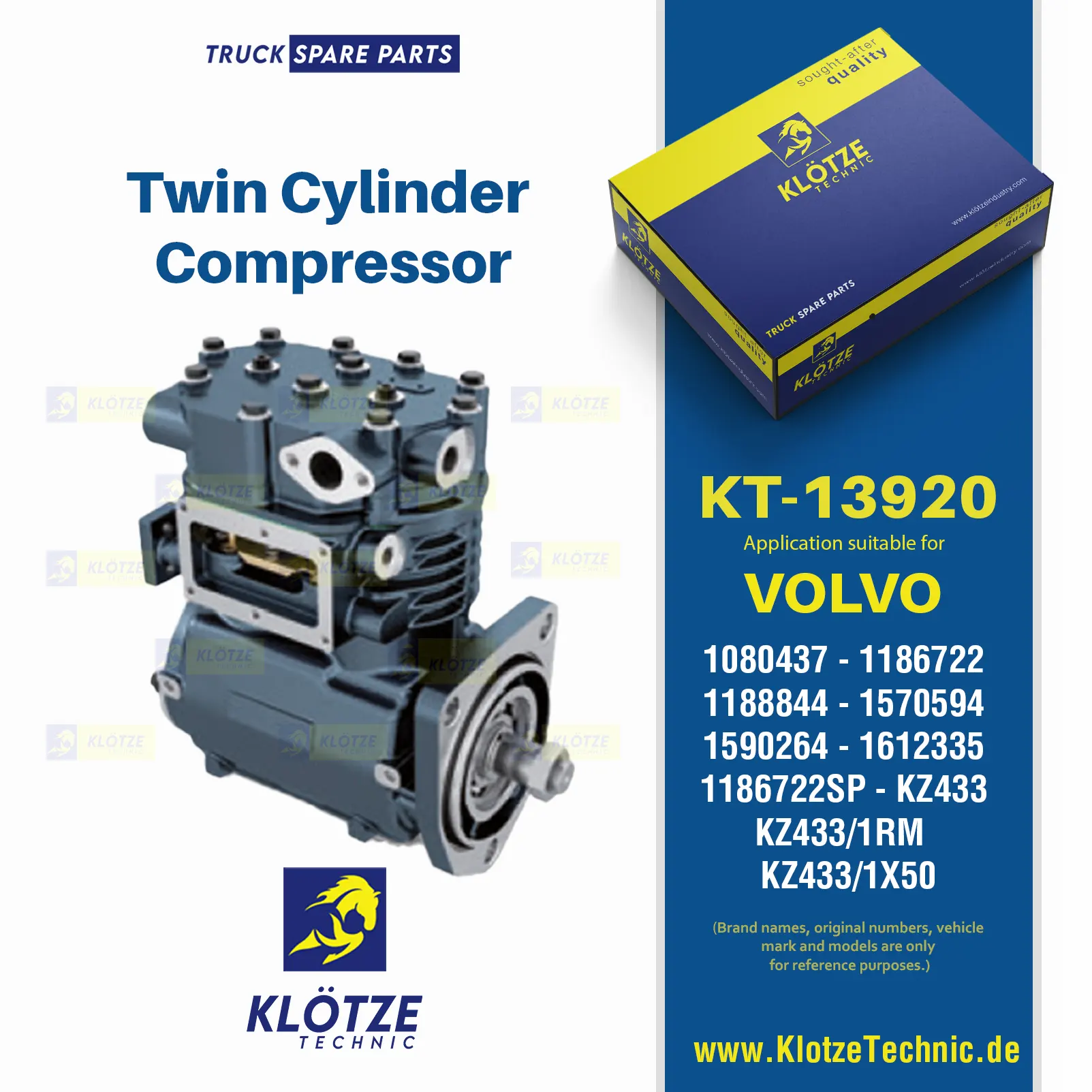 Compressor, 1080437, 1570594, 1590264, 1612335, 5001608, 8112780 || Klötze Technic