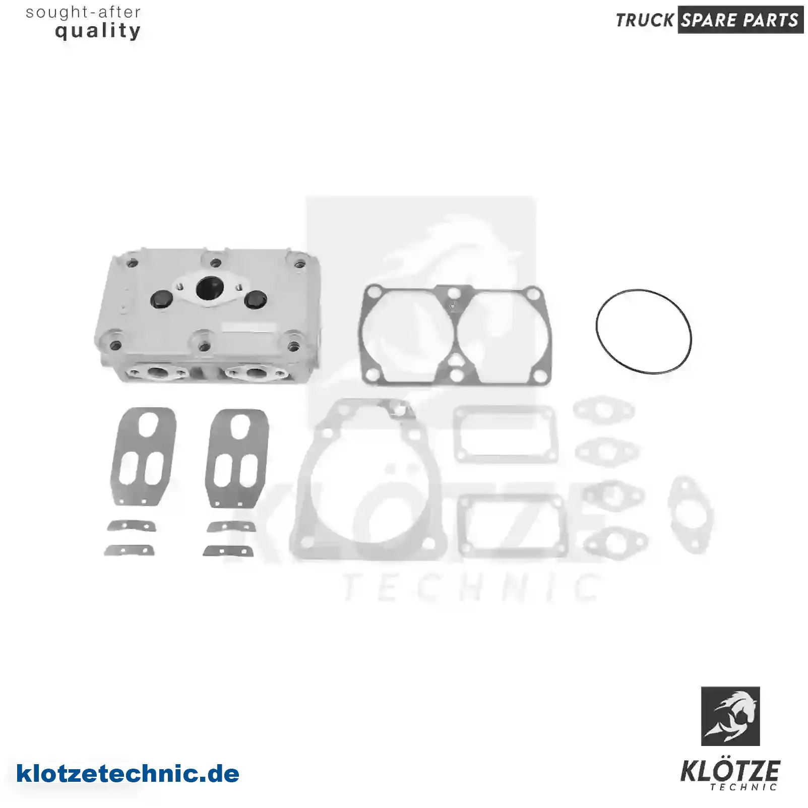 Cylinder head, complete, compressor, 42550543, 93161467, 93161842, 93162116 || Klötze Technic