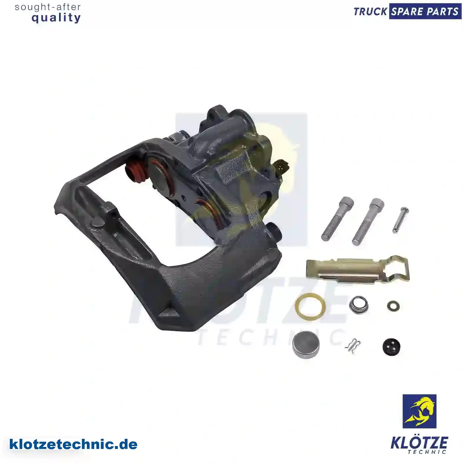 Brake caliper, left, reman. / without old core, 41033394, 0014202501, 0014205201, 0014206901, 0024201483, 0024208183, 0044201483, 0044209383, 6284200701, 6294300090, 6294300290, 9424201601, 9424202101, 9424203301, 9424204901, 9444200001 || Klötze Technic