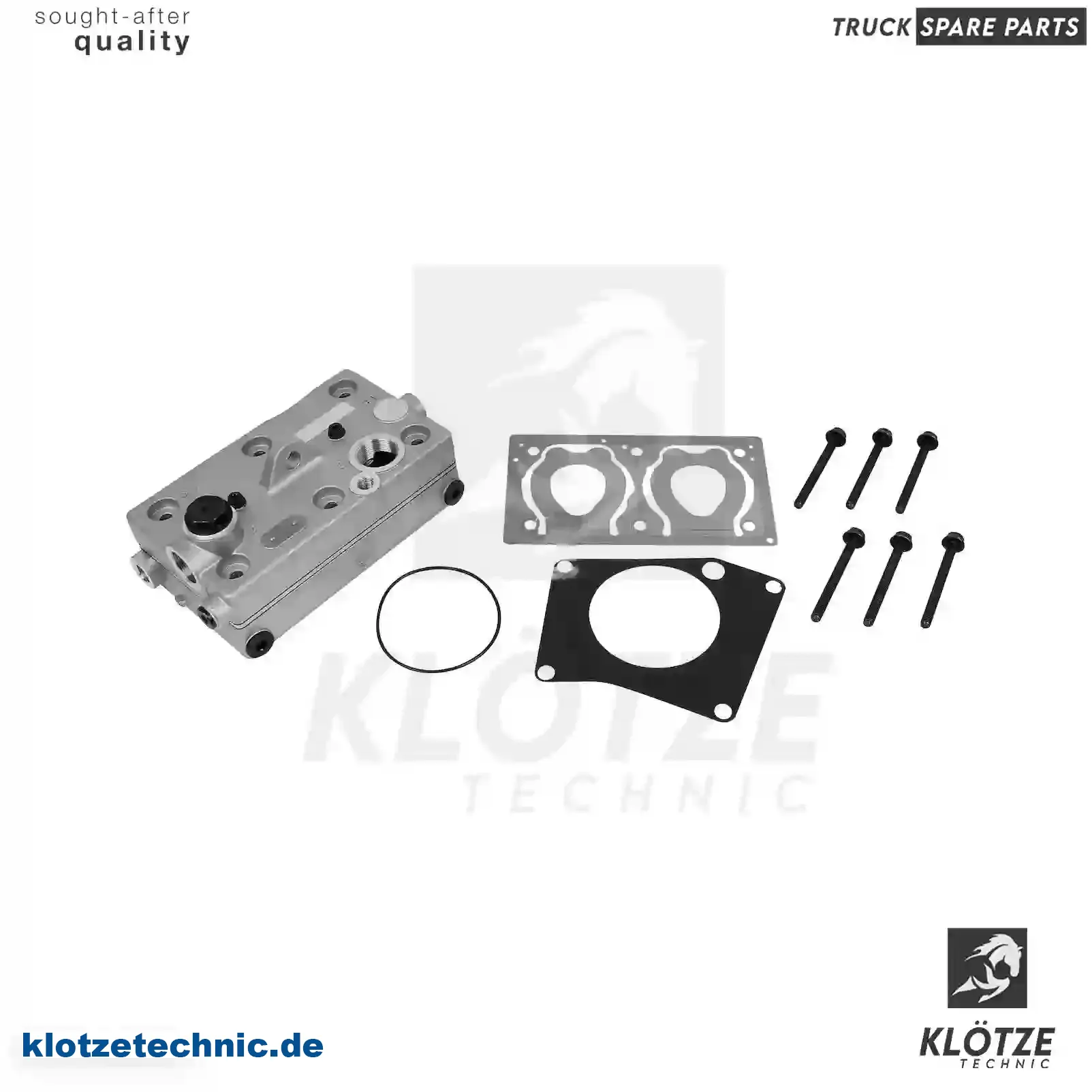 Cylinder head, compressor, complete, 0011304715, 0011305915, 4571304915S1, 4571307115S1 || Klötze Technic