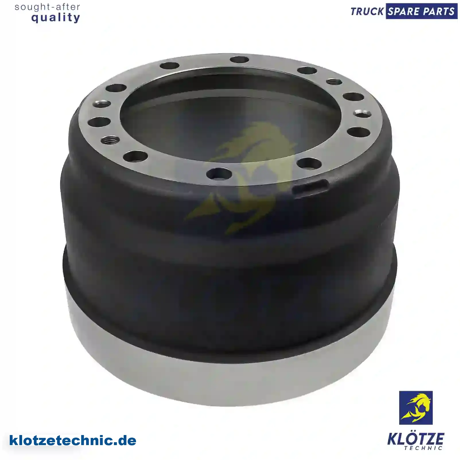 Brake drum, MBD1021, MBD1158, 1075310, 1599012, 21094124, 21451968, 21508813, 3171748 || Klötze Technic