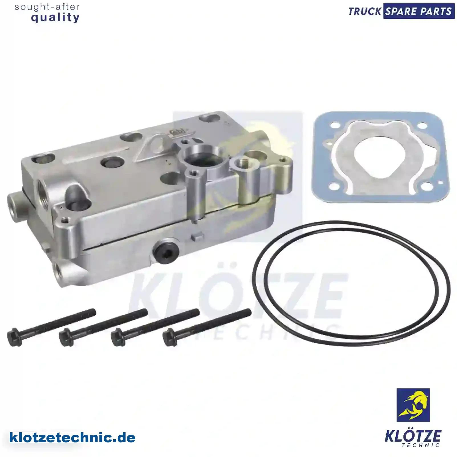 Cylinder head, compressor, complete, 85104248 || Klötze Technic