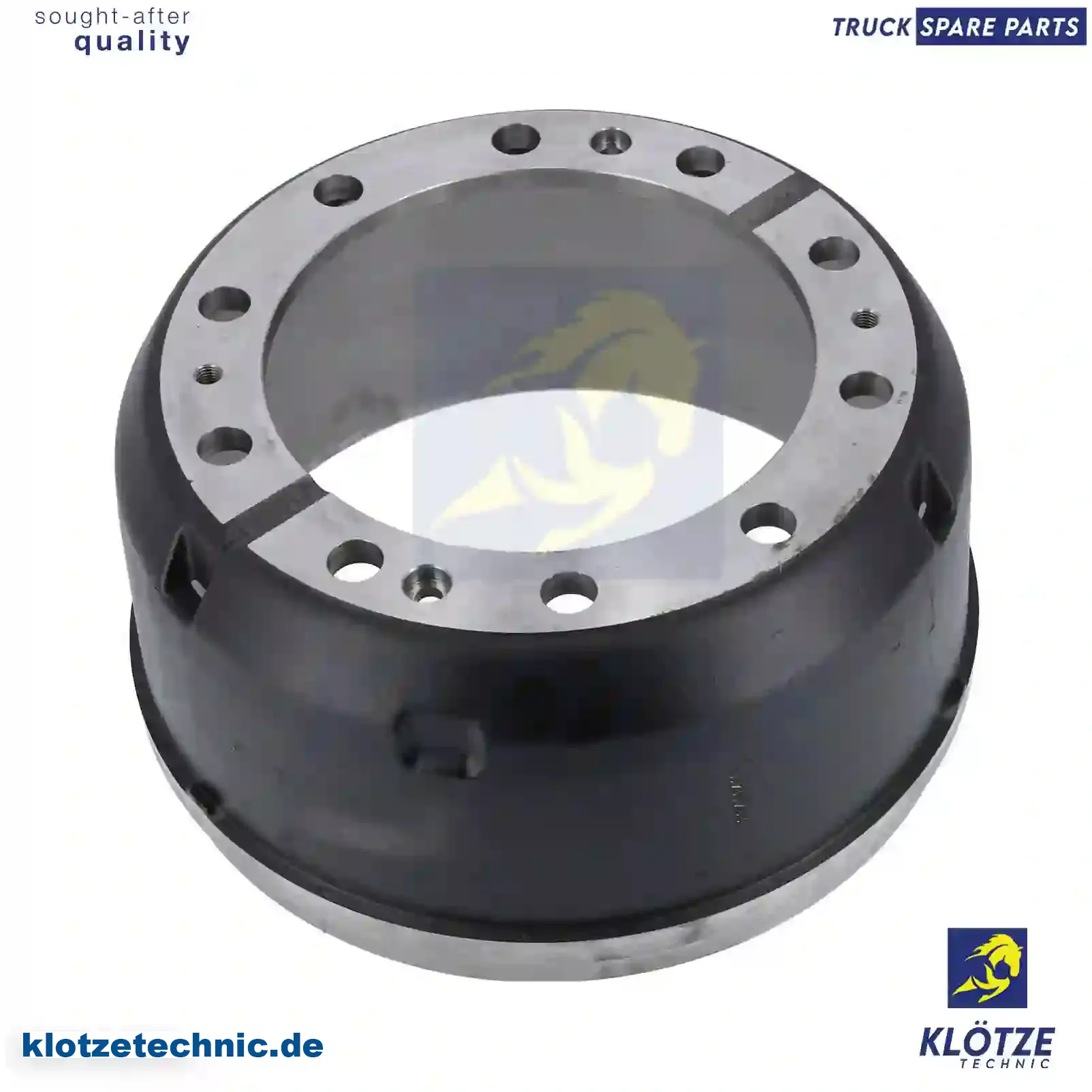 Brake drum, 0000194435, 5000737768, MBD1001, , , , || Klötze Technic