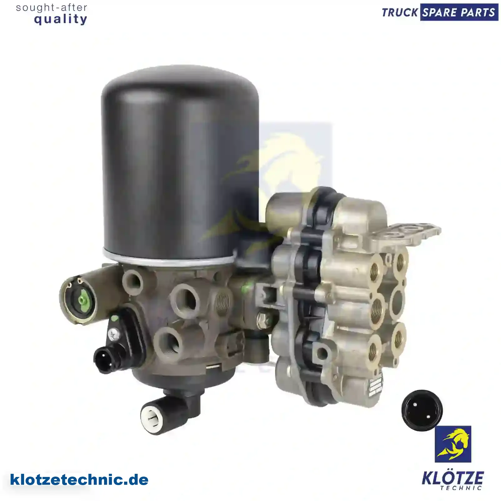 Air dryer, complete with valve, 41032990, 41211253, 41211383, 41285077, 5801414914, 5801414915 || Klötze Technic