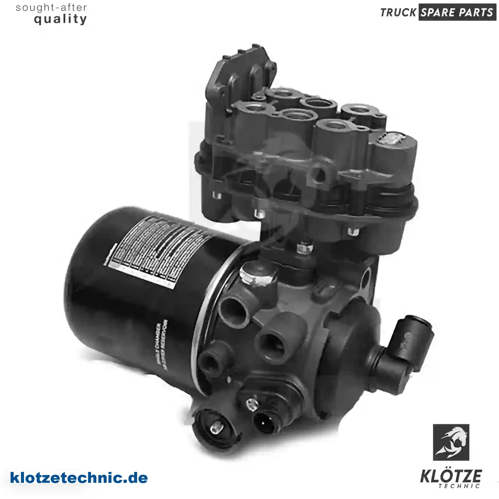 Air dryer, complete with valve, 41285078 || Klötze Technic