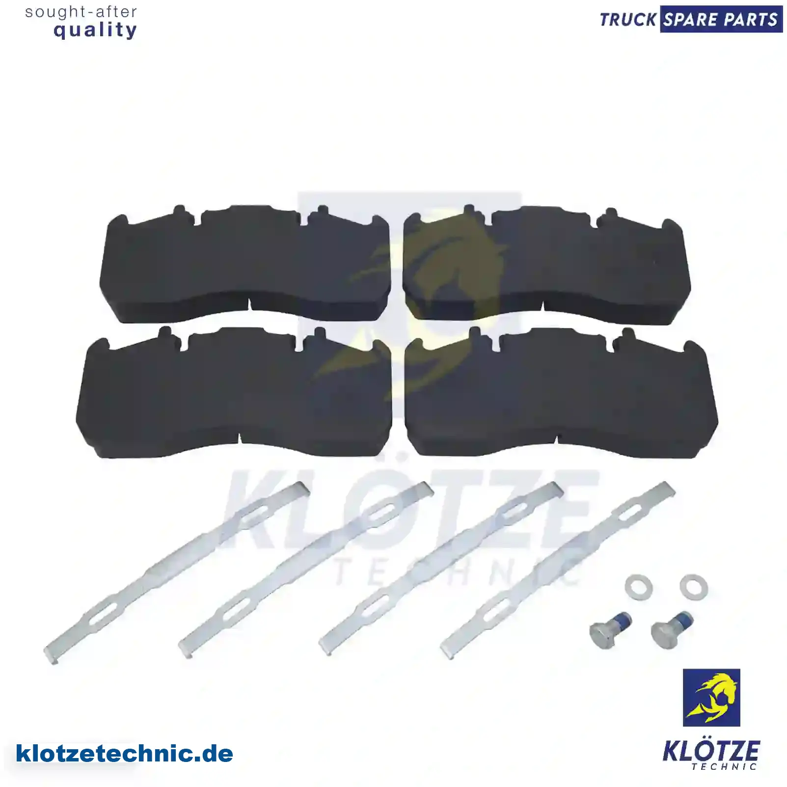 Disc brake pad kit, 1534094, 1962588, 906206, 7421496556, MDP5106, 20526569, 20568712, 20568715, 21352573, 21496551, ZG50414-0008 || Klötze Technic