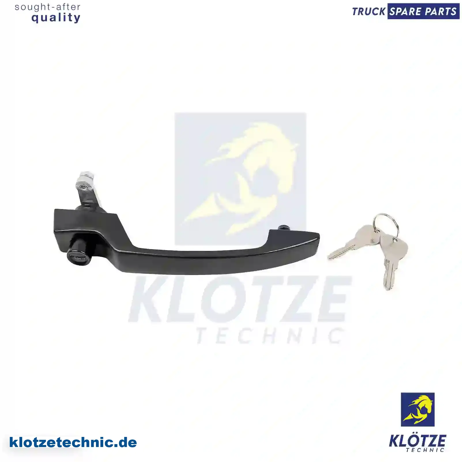 Door handle, black, 3227660701 || Klötze Technic