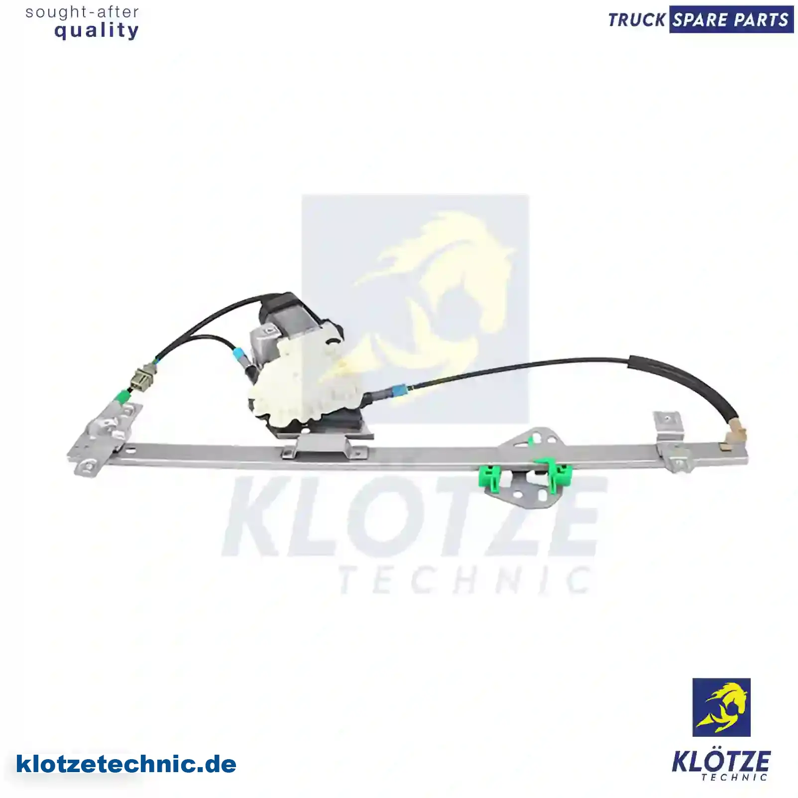 Window regulator, electrical, right, with motor, 9737200446, 9737201846, ZG61286-0008 || Klötze Technic