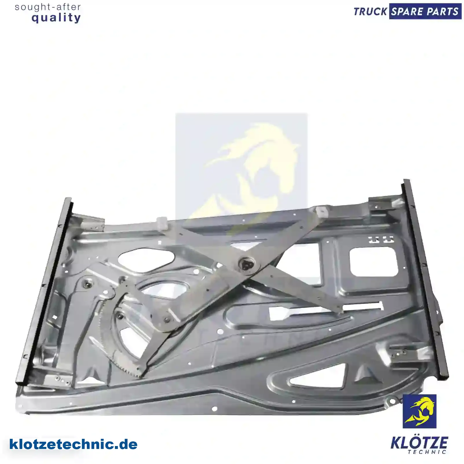 Window regulator, left, with support panel, 7200079 || Klötze Technic