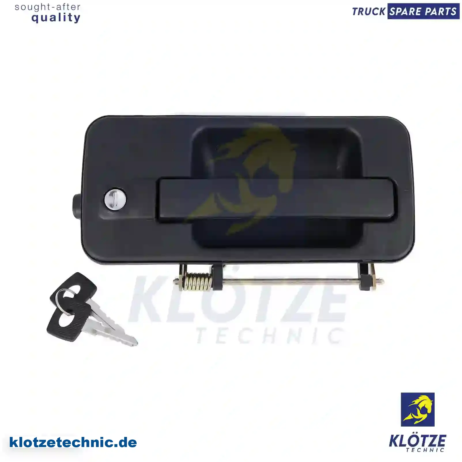 Door handle, right, complete with lock cylinder, 9417600559S, ZG60604-0008 || Klötze Technic