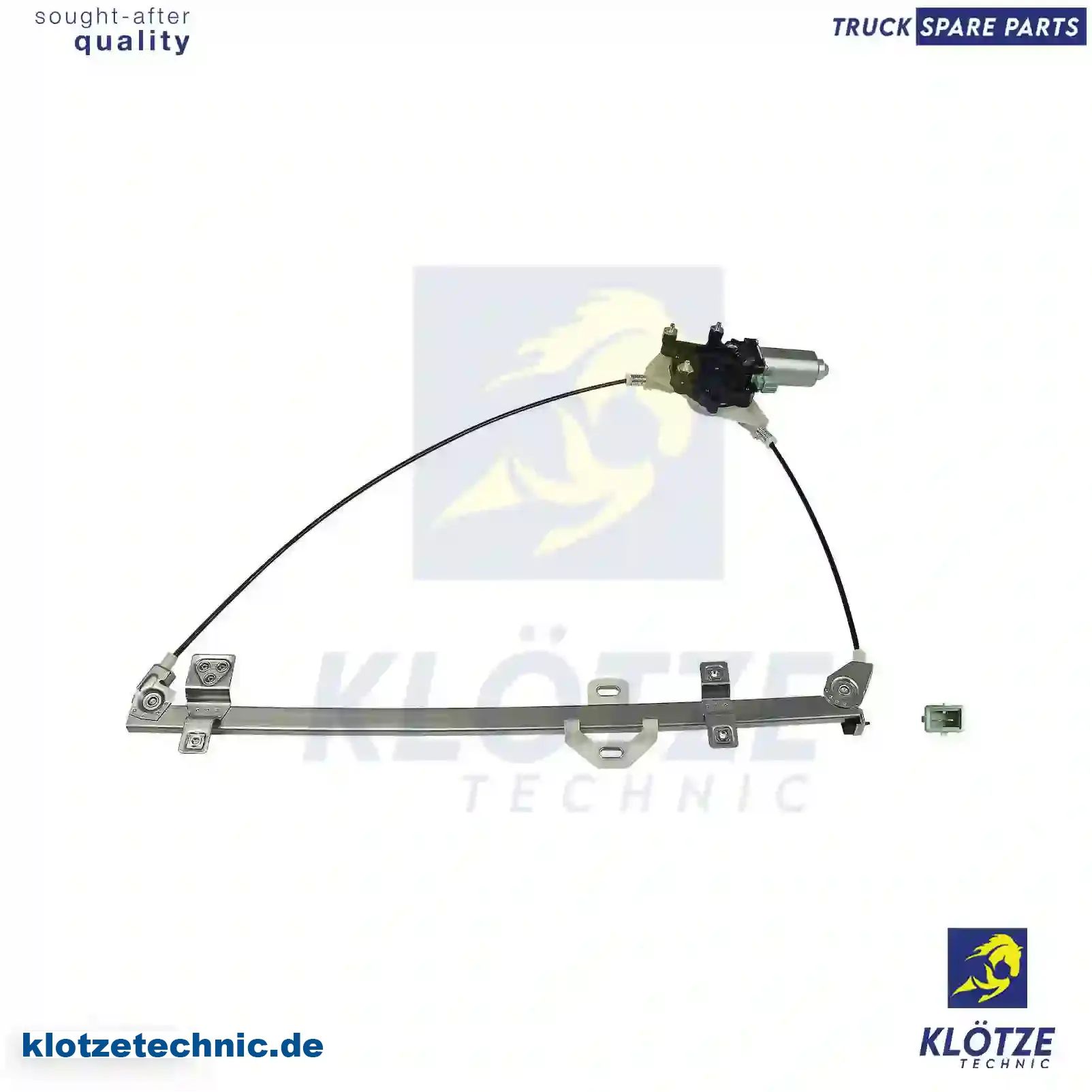 Window regulator, left, electrical, with motor, 1374568, ZG61297-0008 || Klötze Technic