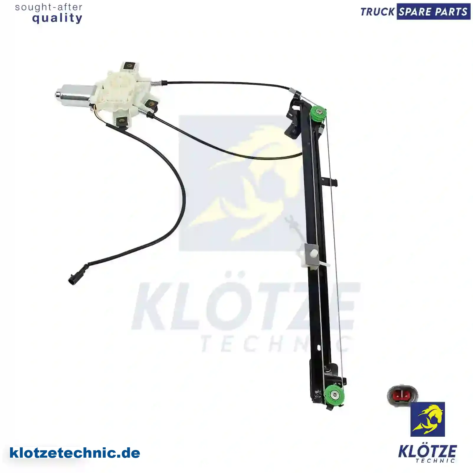 Window regulator, right, with motor, 504040988, 504157968, 5801324907, ZG61325-0008 || Klötze Technic