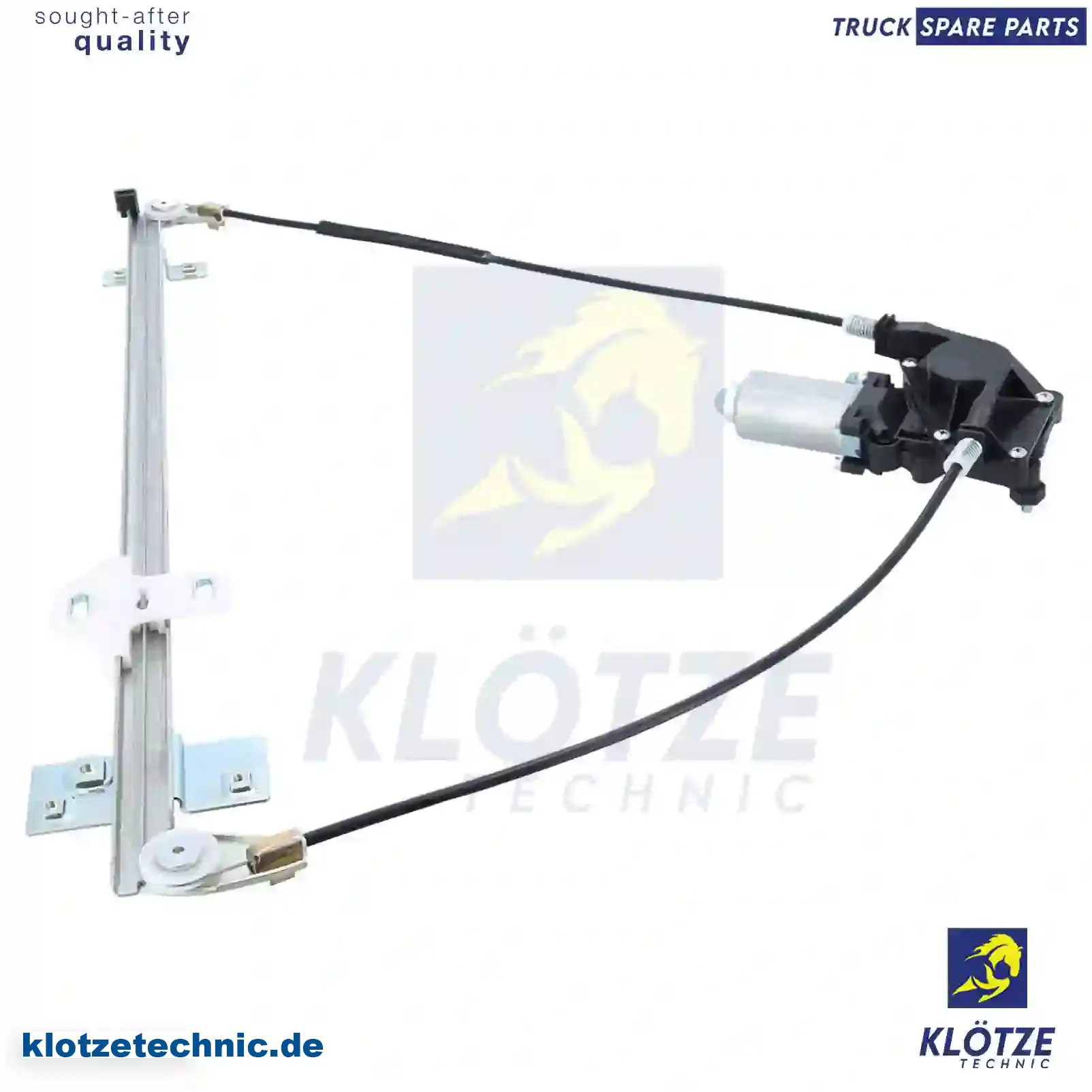 Window regulator, left, with motor, 1354702 || Klötze Technic