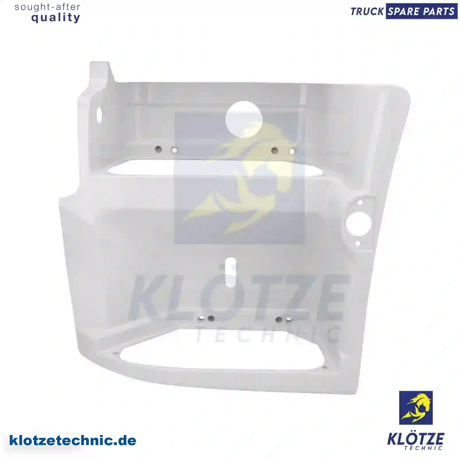 Step well case, left, white painted, 5010578378, 50105 || Klötze Technic