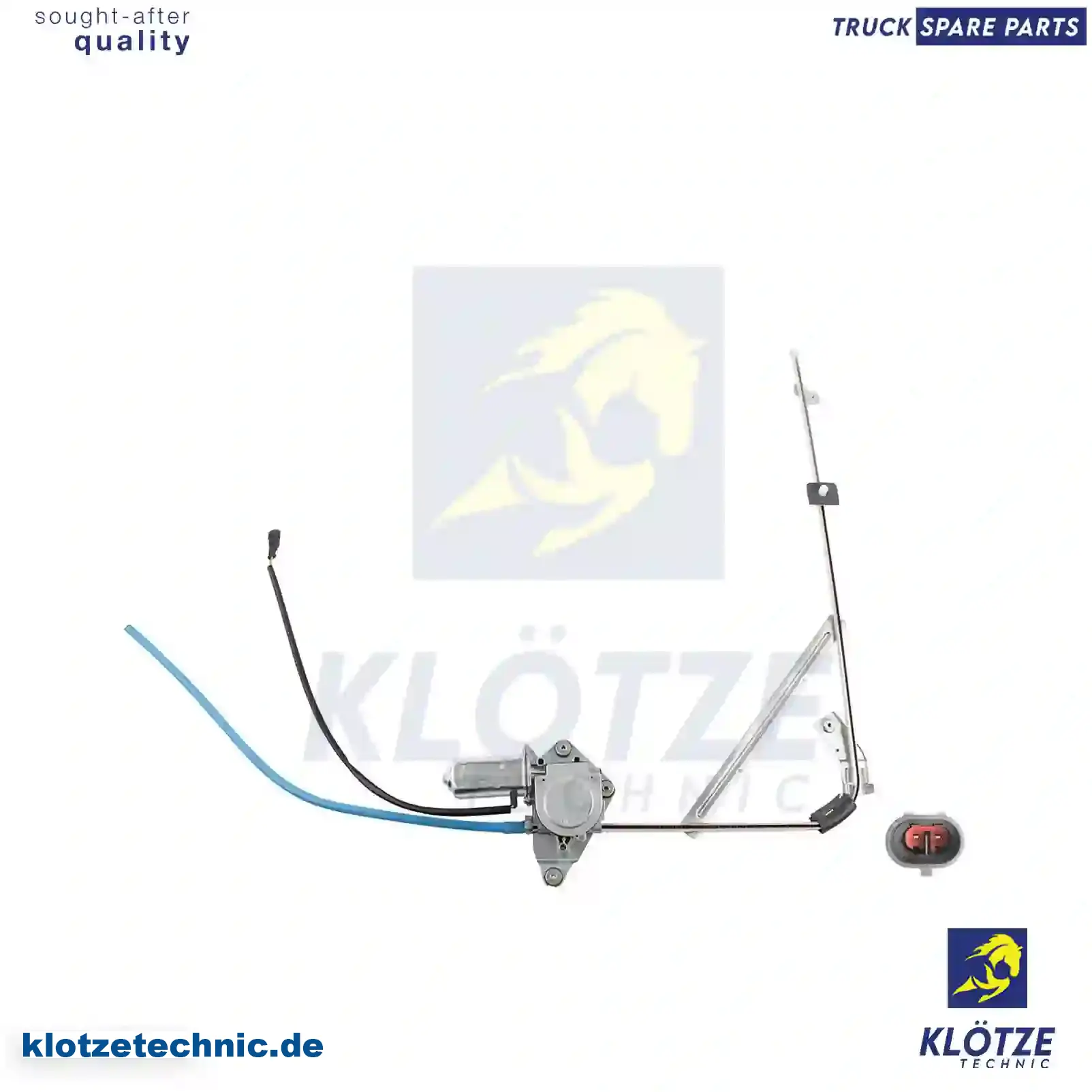 Window regulator, left, electrical, with motor, 02997196, 08407722, 2997196, 98407722, 99487781, ZG61301-0008 || Klötze Technic