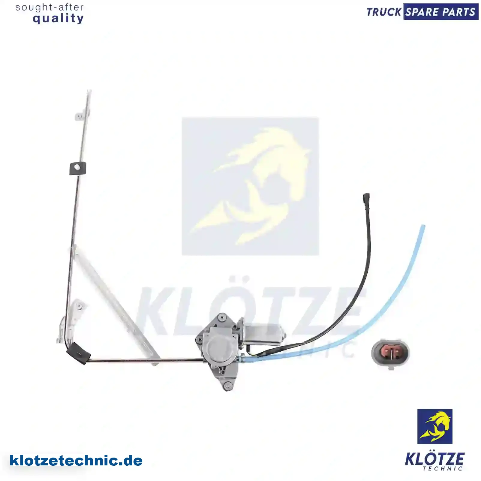 Window regulator, right, electrical, with motor, 02997195, 2997195, 98407721, 99487780, ZG61322-0008 || Klötze Technic