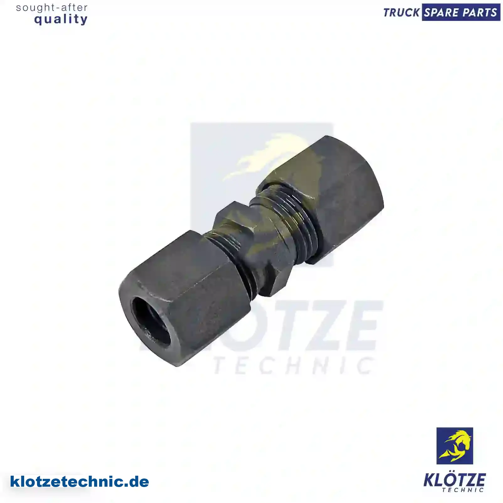 Straight coupling, 06710100508, 0049971672, 20089180 || Klötze Technic