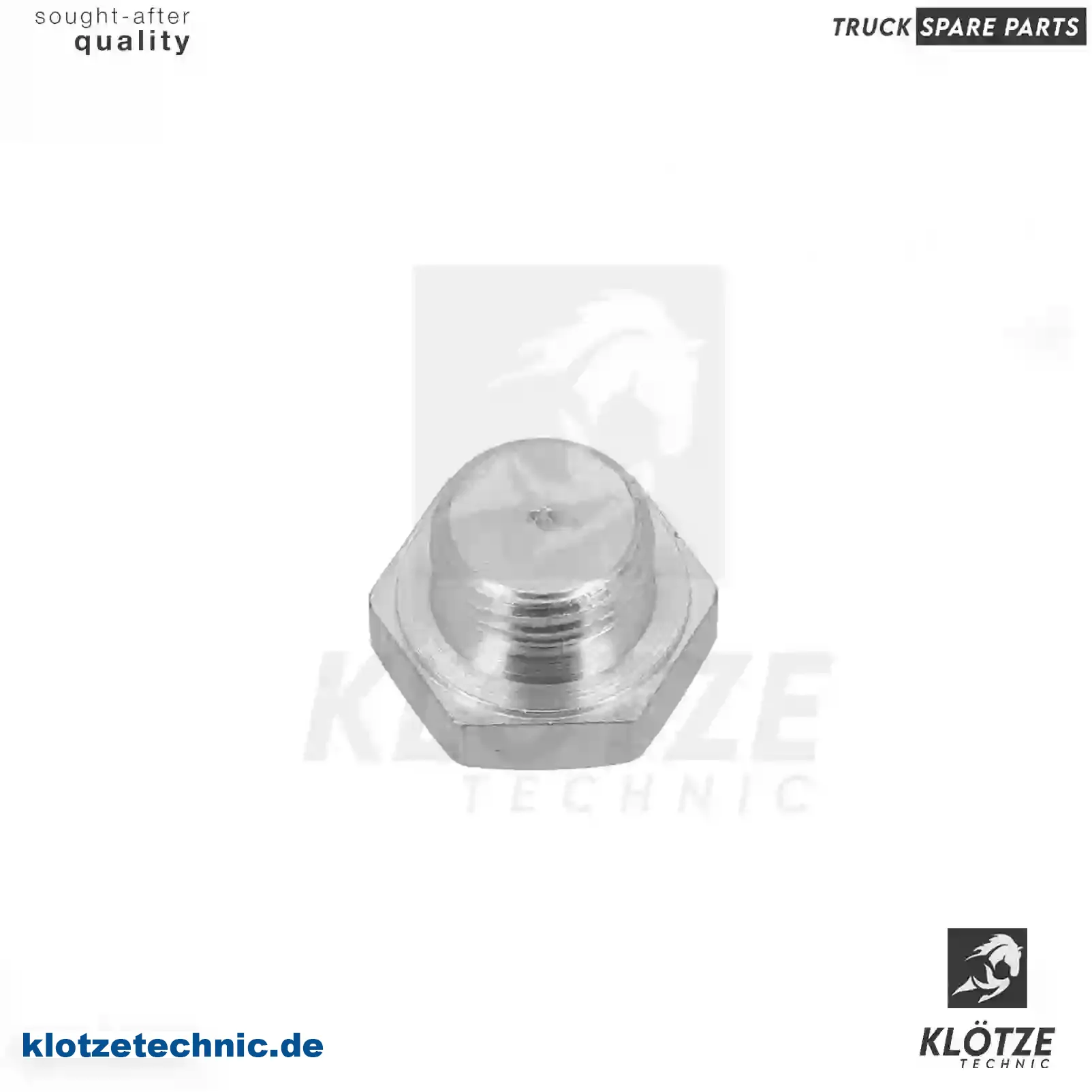 Screw plug, 0104995, 104995, 1506283, 007604016100, 007604016102 || Klötze Technic