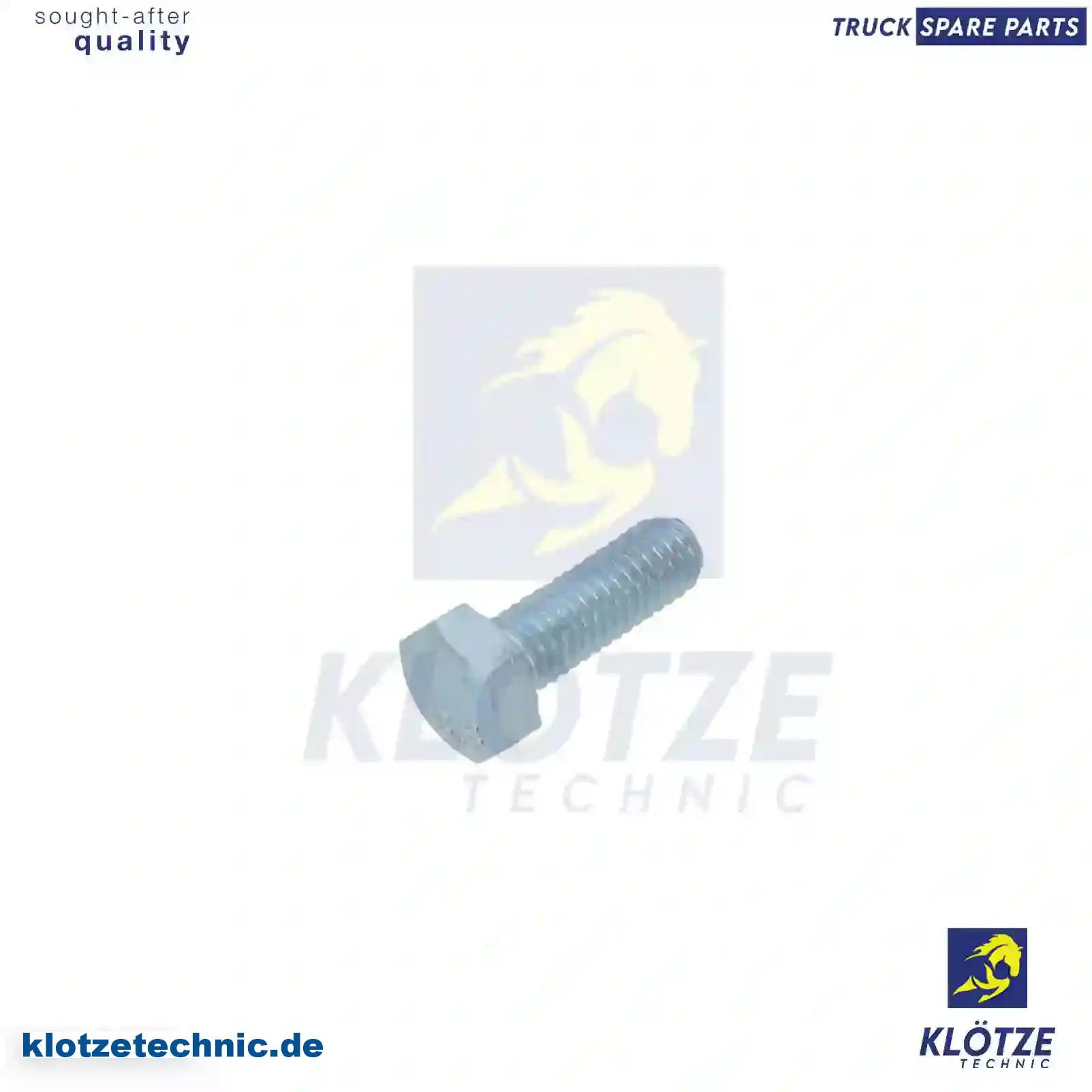 Hexagon screw, 1344478, 09009627, 06012832912, 06012834912, 0003019193, 0003019257 || Klötze Technic