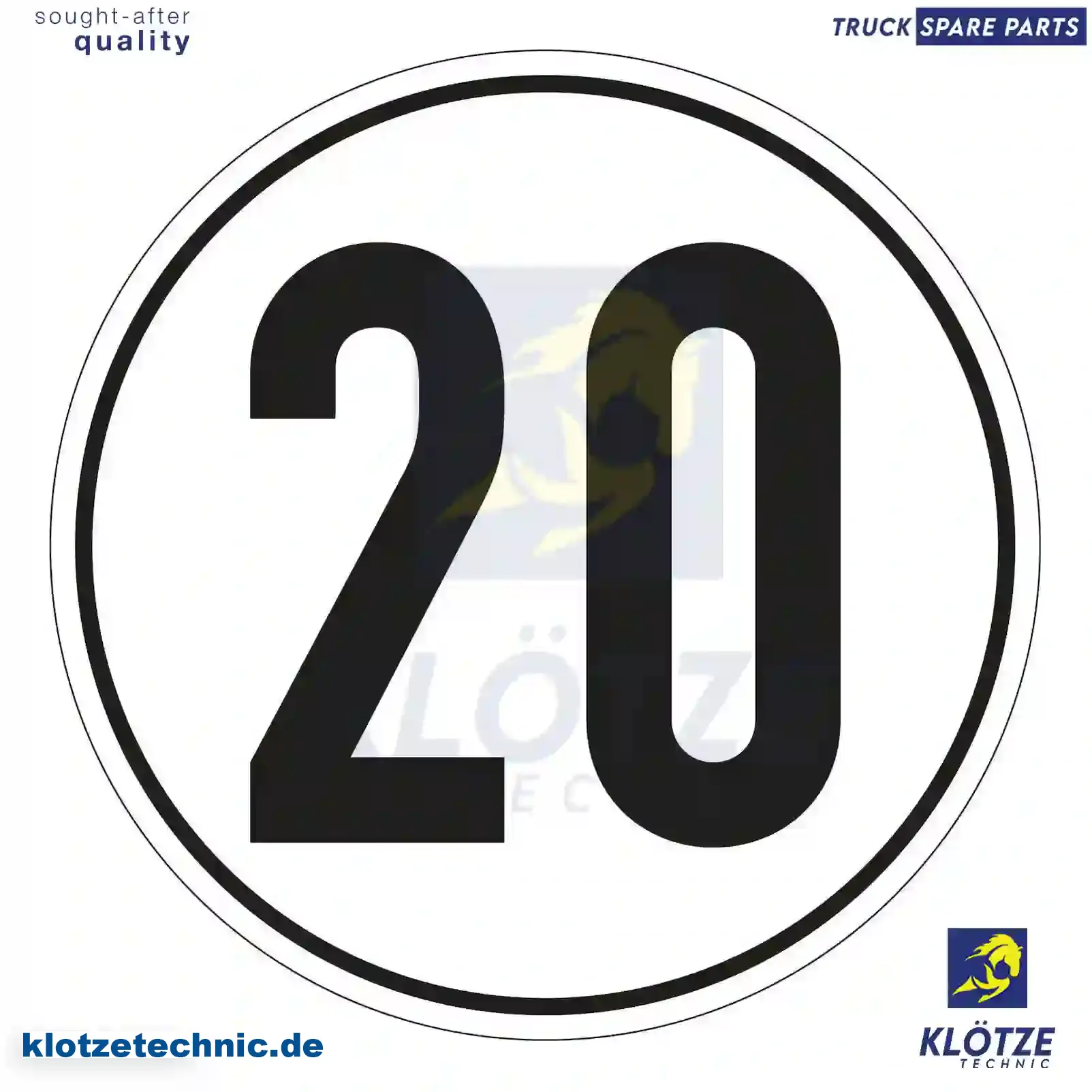 Speed sign, self-adhesive, , || Klötze Technic