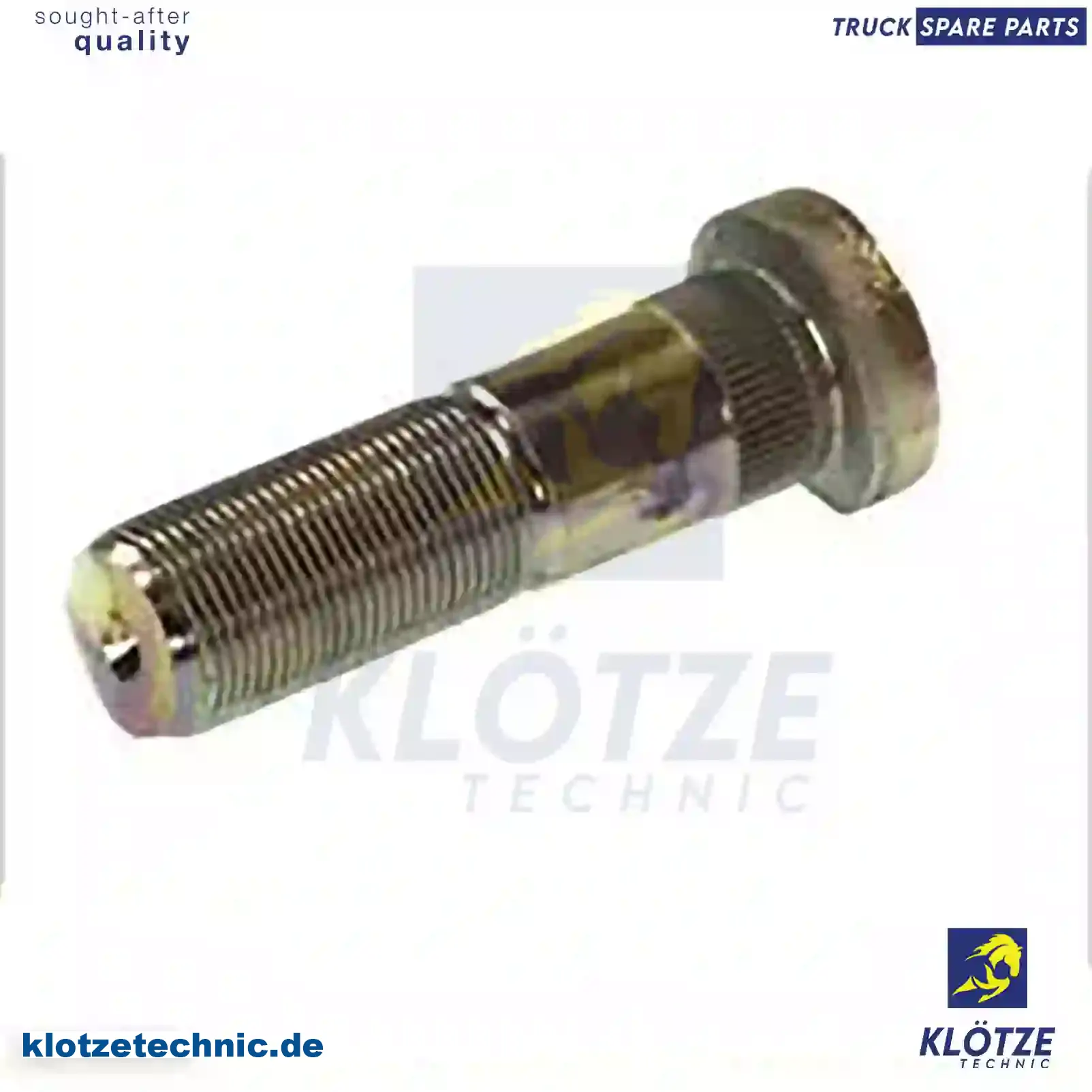 Wheel bolt, 07168925, 42117448, ZG41948-0008, , , || Klötze Technic