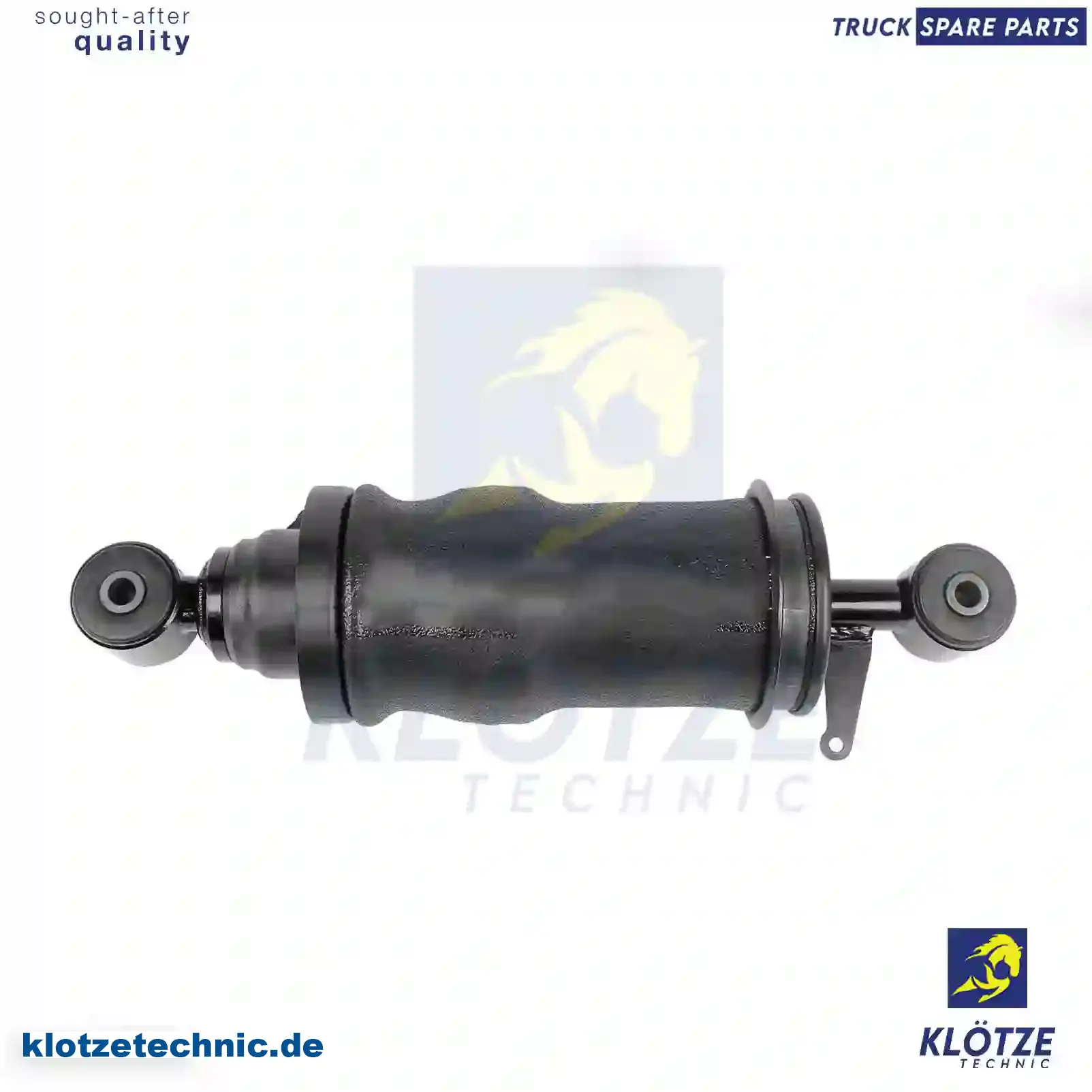 Cabin shock absorber, with air bellow, 81417226077, 81417226078, 81417226092, 81417226093, 85417226008, 85417226009, 85417226014, 85417226015, 85417226022, 85417226023, 85417226014, 85417226015, 85417226022, 85417226023 || Klötze Technic