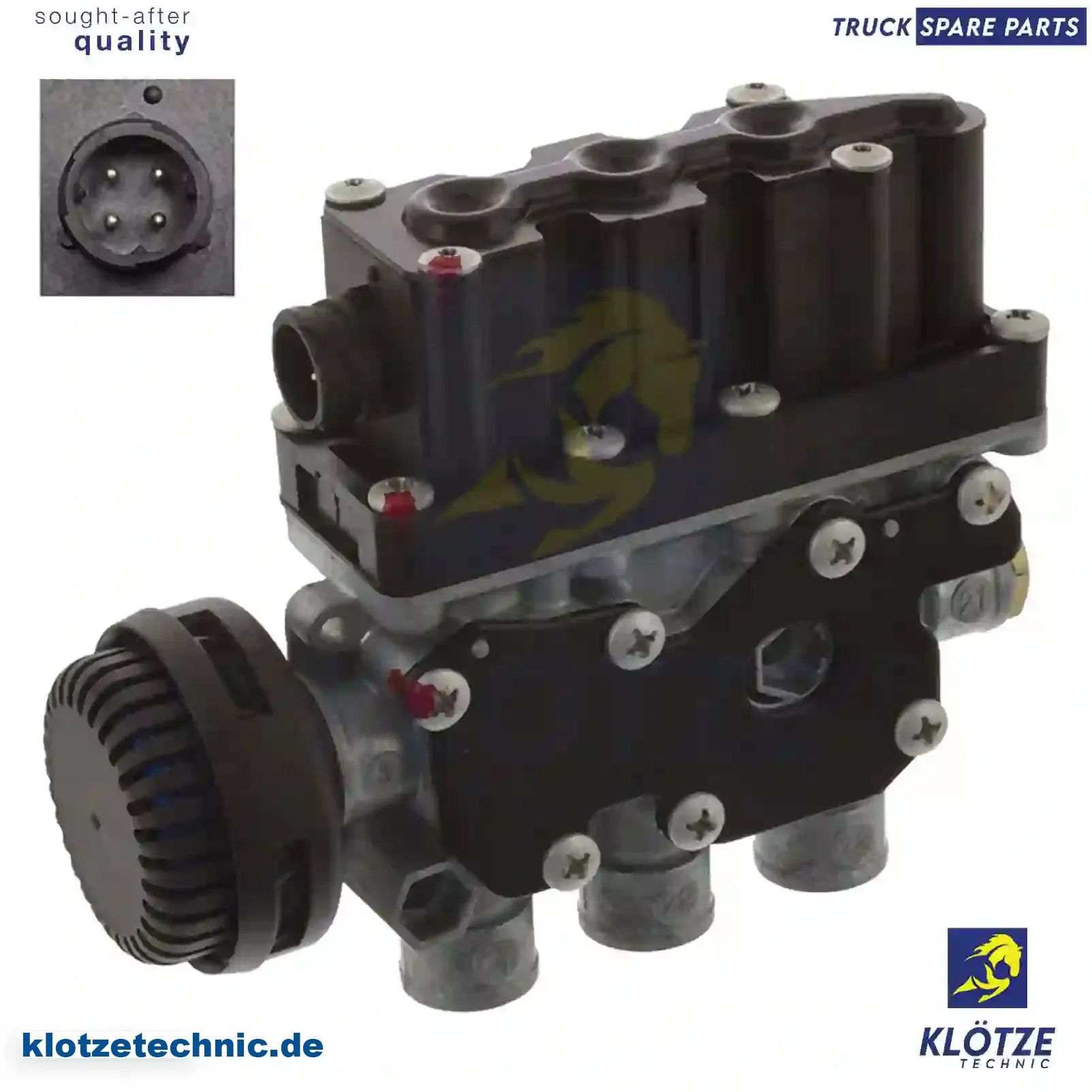 Solenoid valve, ECAS, 1343255, 1343255A, 1343255R, 41211012, 5010457434, 20707214 || Klötze Technic