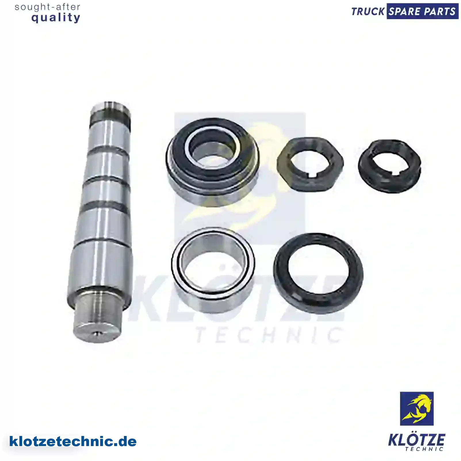 King pin kit, with bearing, 7421768314, 20523015S1, 20751021, ZG41298-0008, , || Klötze Technic