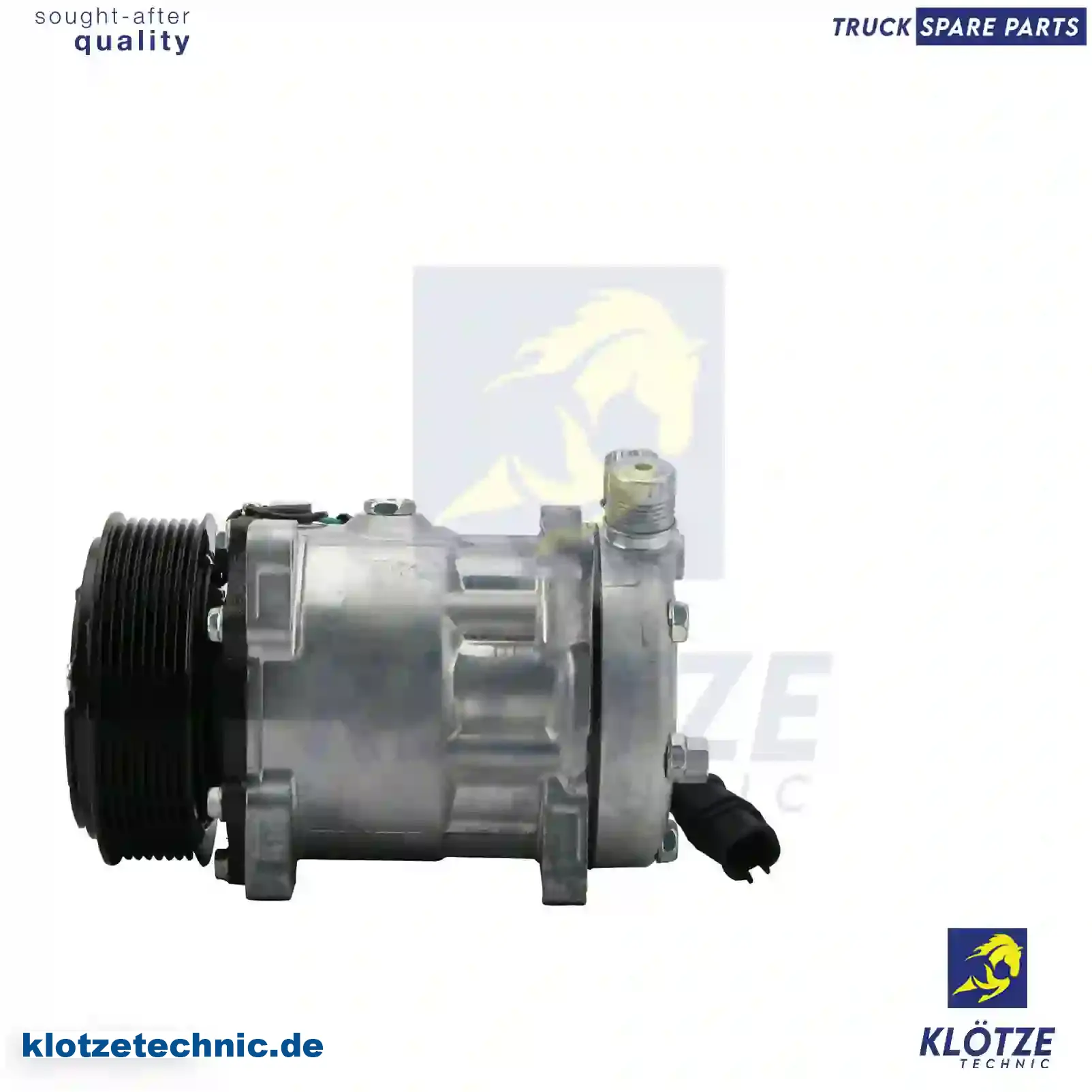 Compressor, air conditioning, oil filled, 51779707028, 51779709028, 81619066012, 2V5820803B, ZG60397-0008 || Klötze Technic