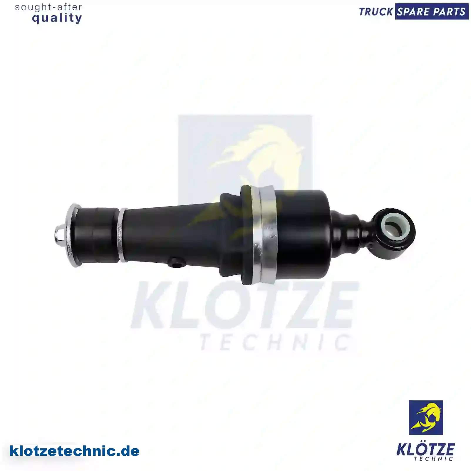 Cabin shock absorber, with air bellow, 0375224, 1245580, 1265281, 1285393, 1321590, 1353450, 1353453, 1371065, 1444147, 1622211, 375224, ZG41219-0008 || Klötze Technic