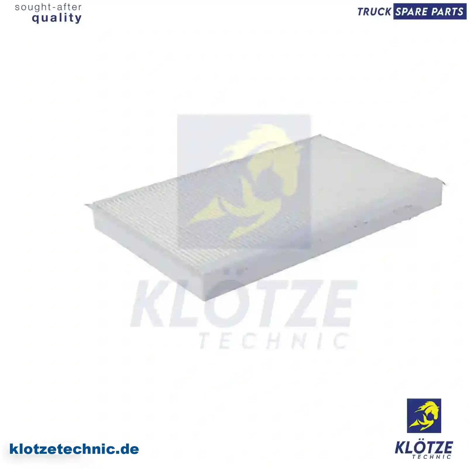 Cabin air filter, 6398350247, 5021185766, , || Klötze Technic