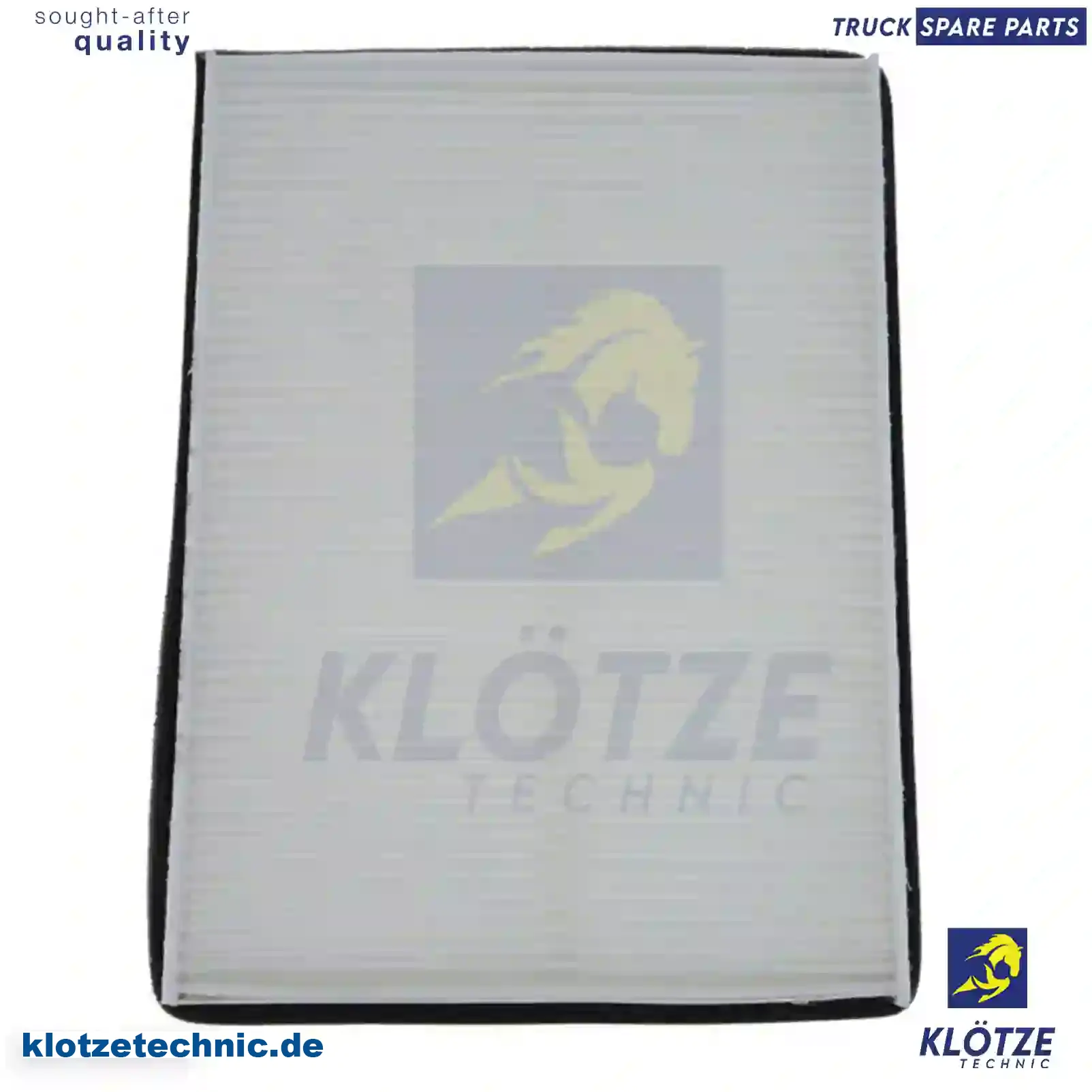 Cabin air filter, 1322255, 1529650, 1658991, 1825427, ZG60250-0008 || Klötze Technic