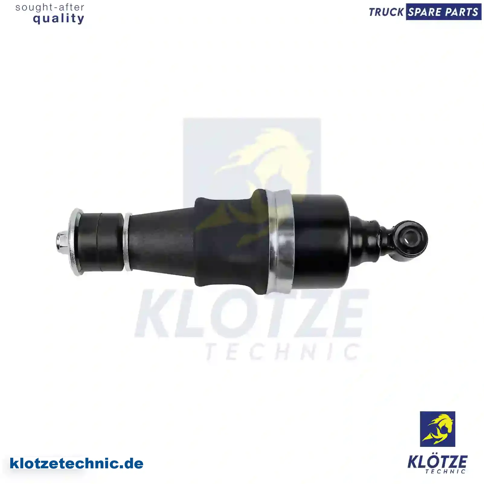 Cabin shock absorber, with air bellow, 0299862, 1245600, 1265282, 1285394, 1321591, 1353451, 1353454, 1371066, 1623477, 1792423, 299862, ZG41218-0008 || Klötze Technic