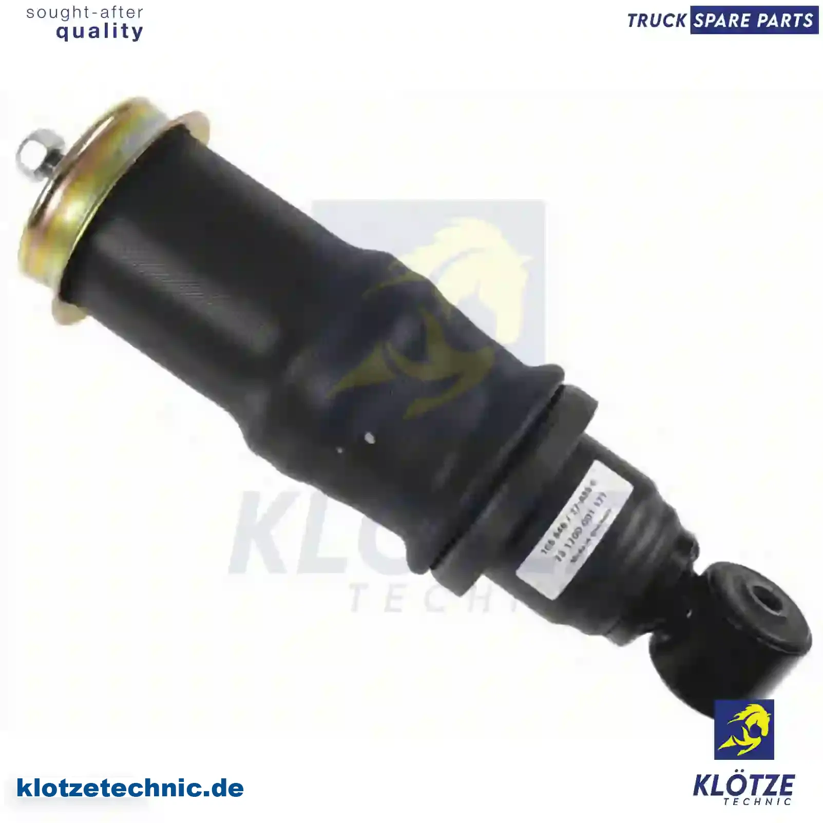 Cabin shock absorber, with air bellow, 1117326, 1331626, 1348211, 1952434, , || Klötze Technic