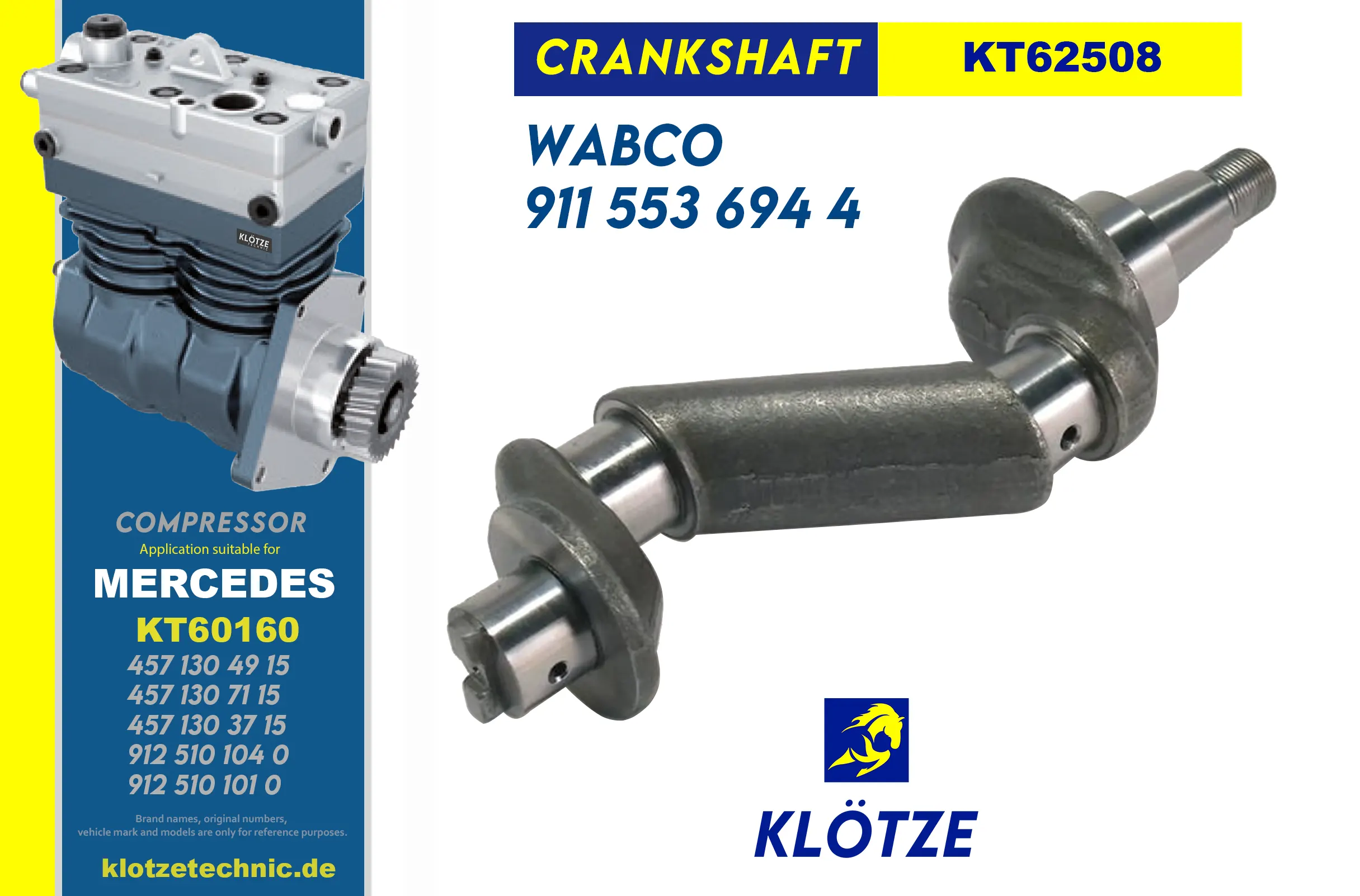 Compressor Crankshaft,  || Klötze Technic