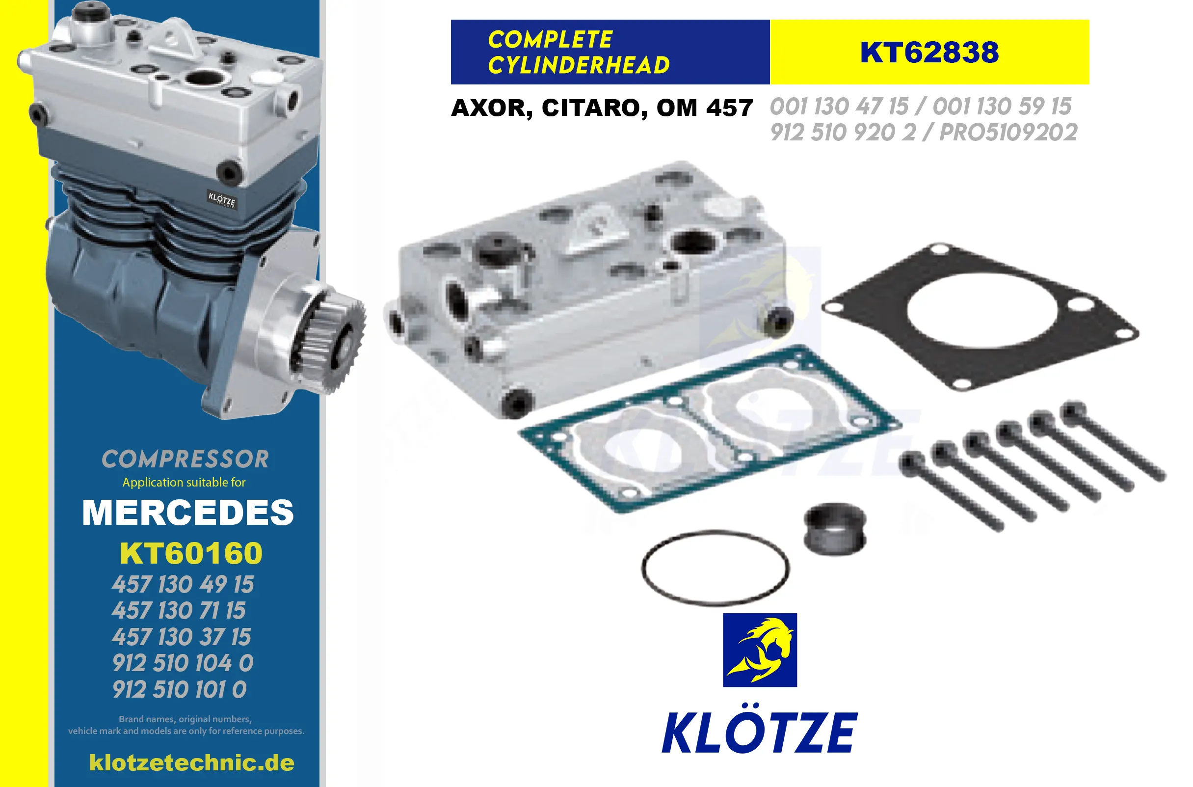 Compressor Complete Cylinderhead,  || Klötze Technic