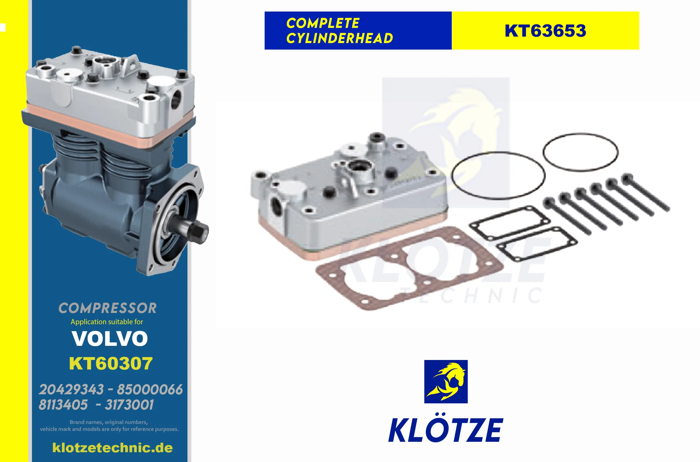 Compressor Complete Cylinderhead,  || Klötze Technic