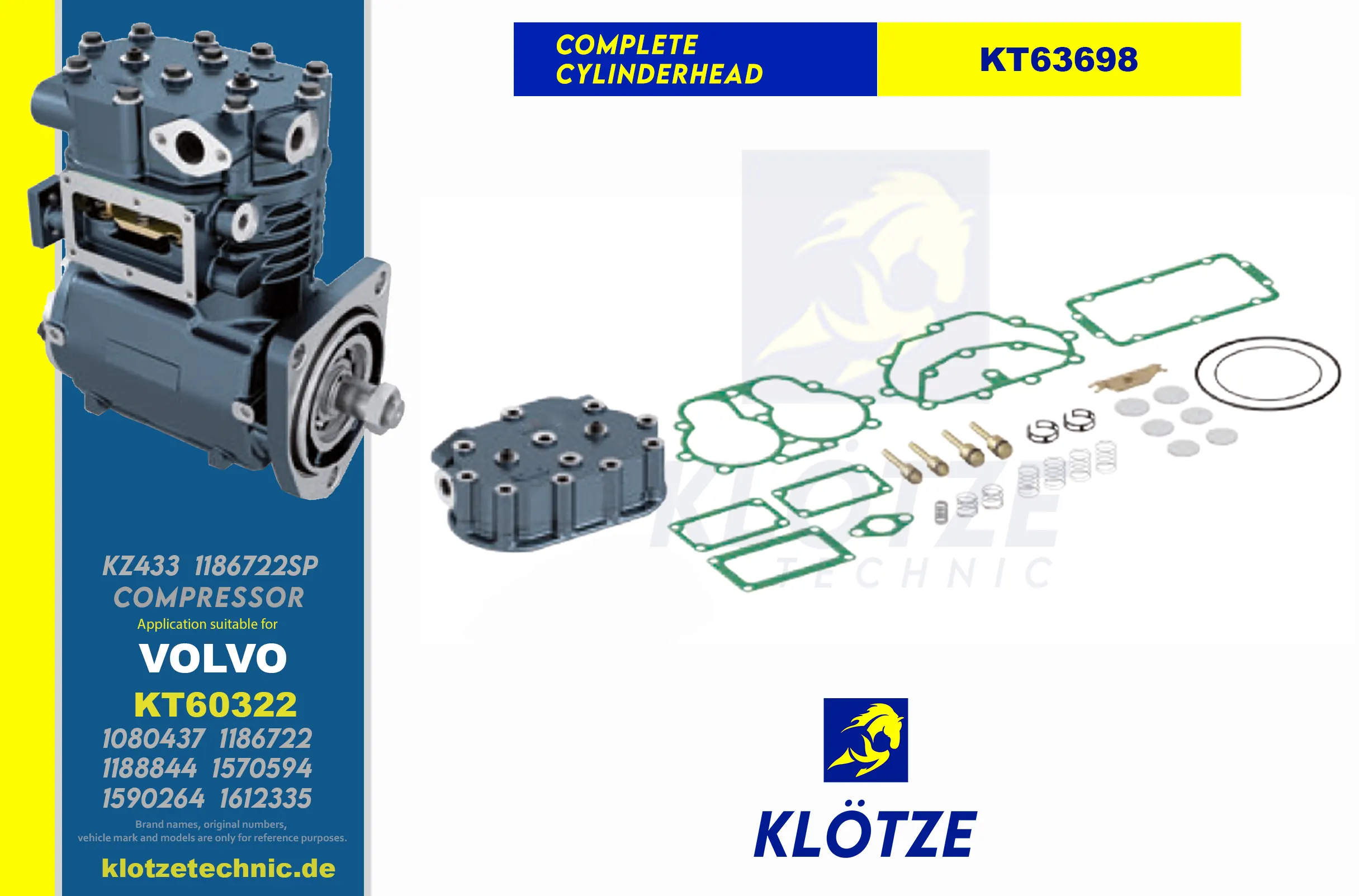 Compressor Complete Cylinderhead,  || Klötze Technic