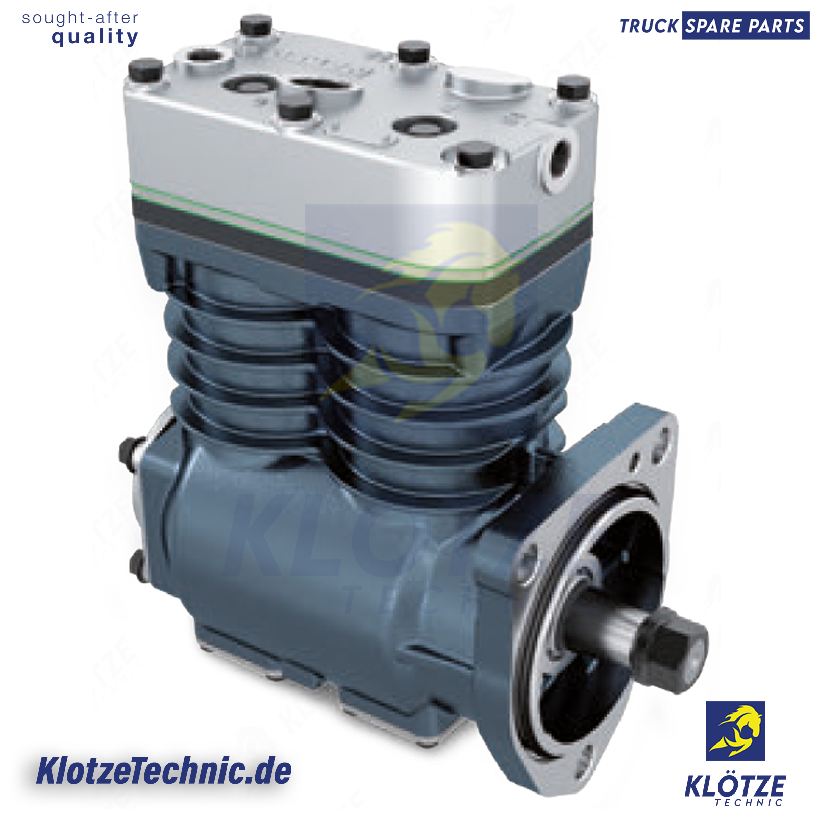 Twin Cylinder Compressor, 571184, 1303227, I97493000, I97493AT, I97493X00, I97493X50, LP4815 || Klötze Technic