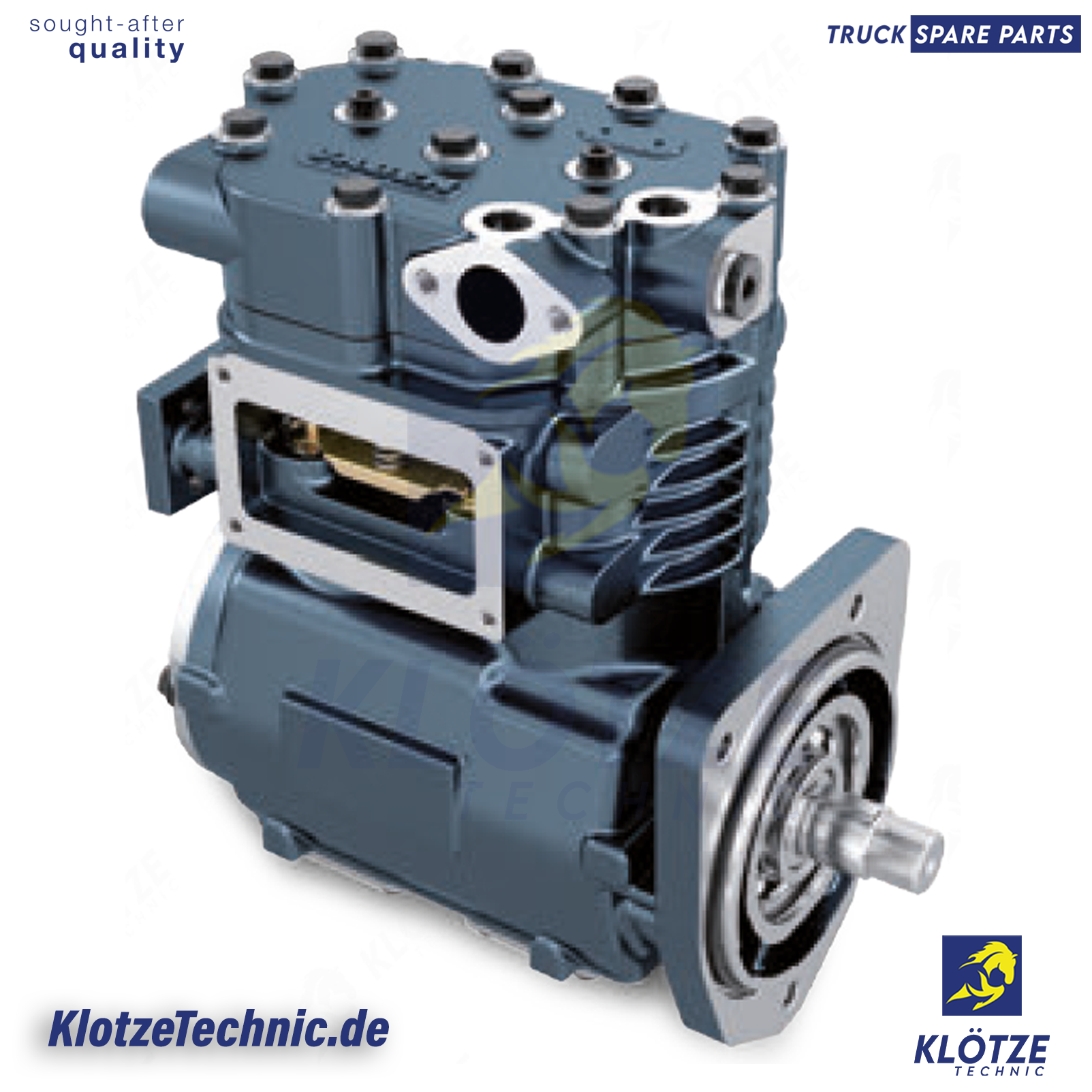 Twin Cylinder Compressor, 301525, 1314107, 1348920, 1189107, 571044, KZ996, KZ996/2, KZ996/2X50, KZ996/2RM || Klötze Technic