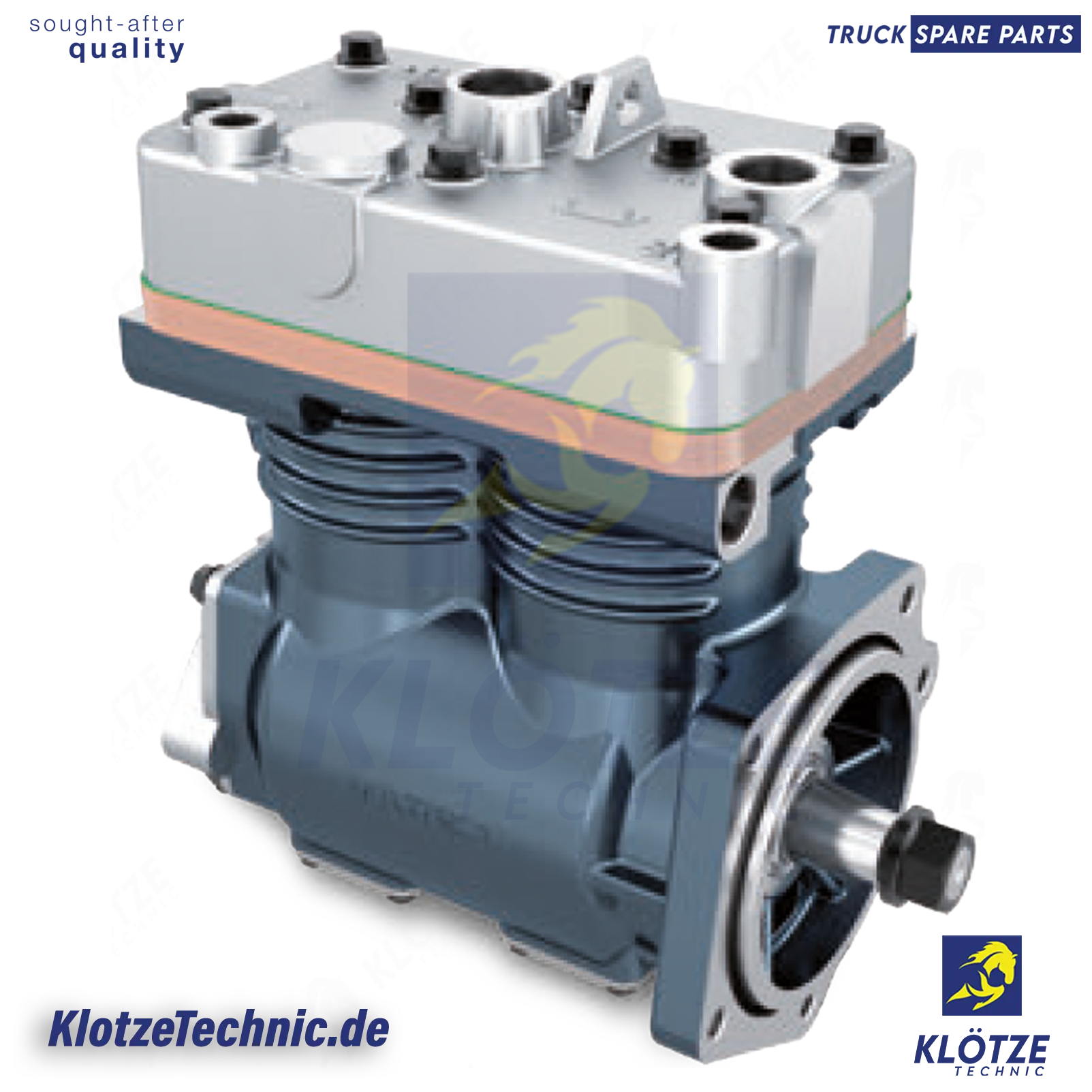 Twin Cylinder Compressor, II31730, LP4955, II31730AT, II31730RP, II31730X00, II31730 || Klötze Technic