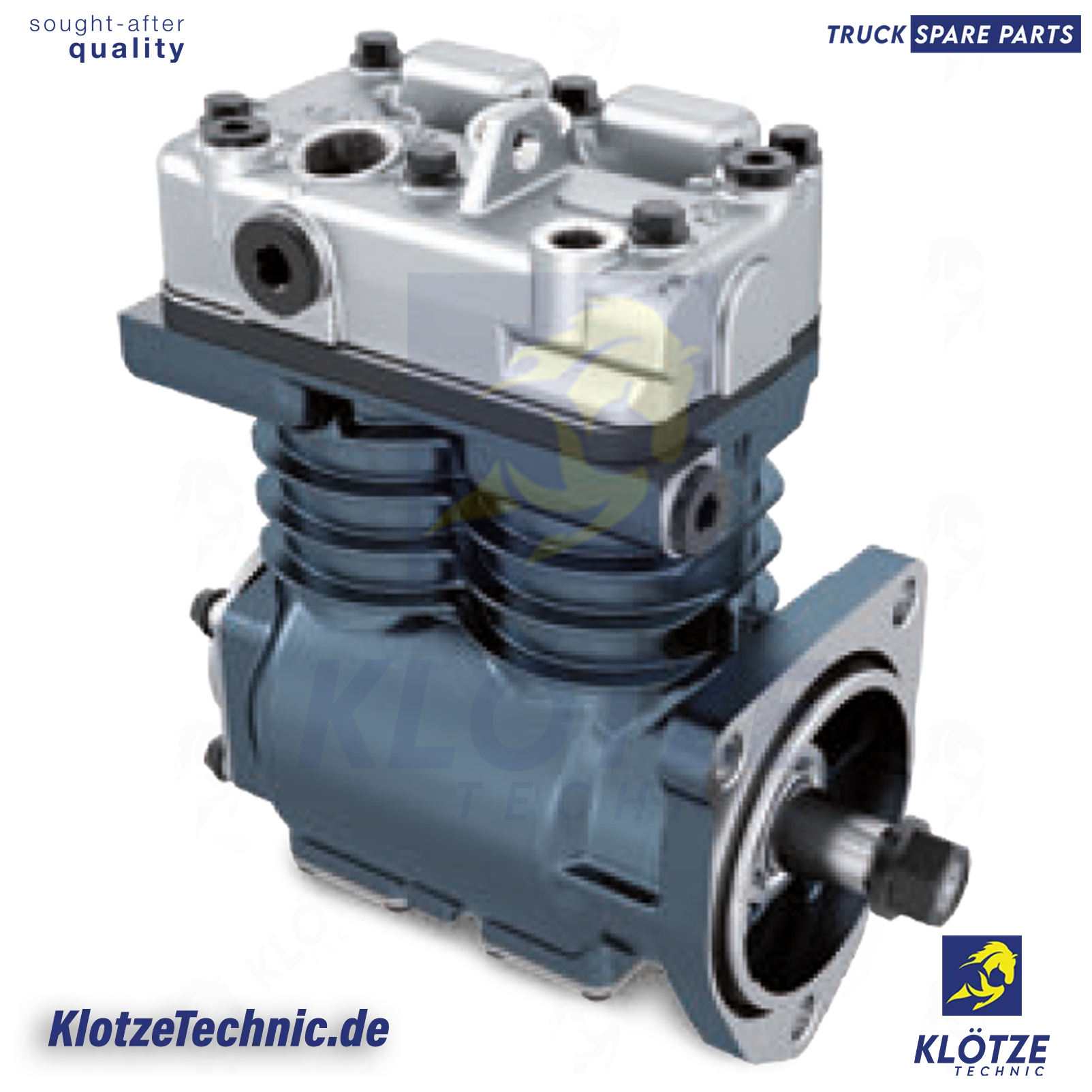 Twin Cylinder Compressor, 8150407, 8112427, 81124273, II15993000, II15993X00, LP4825, II15993AT, II15993AT000, II15993C07, II15993C57, II15993V, II15993X07, II15993X57, II15993 || Klötze Technic